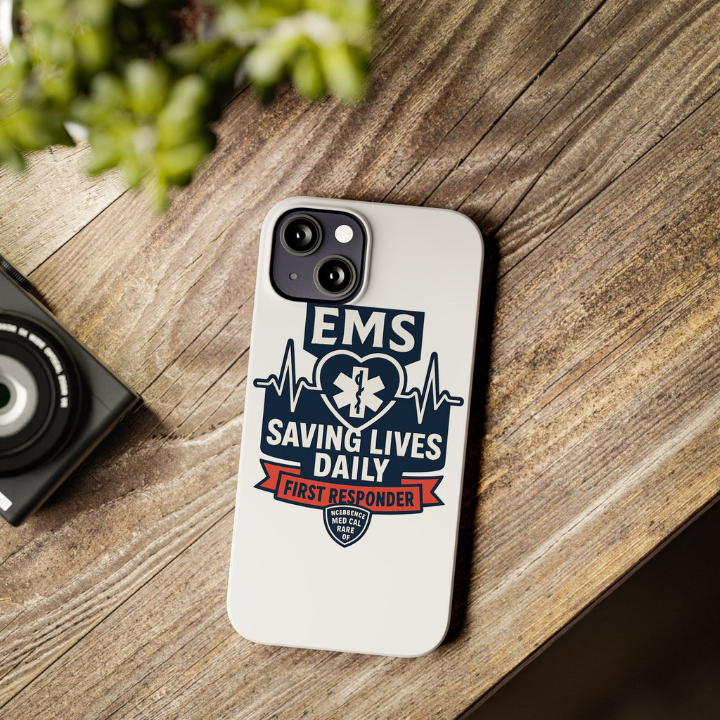 EMS Phone Case Paramedic Gift EMT Star of Life Heartbeat Saving Lives Daily First Responder Appreciation Medical Hero