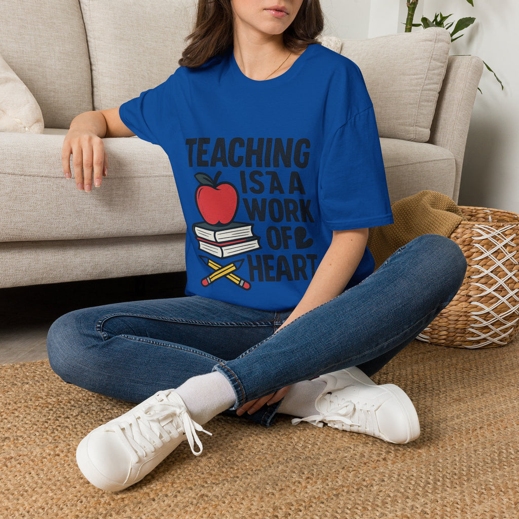 Teacher Appreciation Shirt, Teaching is a Work of Heart Tshirt, Teacher Gift, Educator Shirt, Teacher Week Gift, Apple Pencil Tee