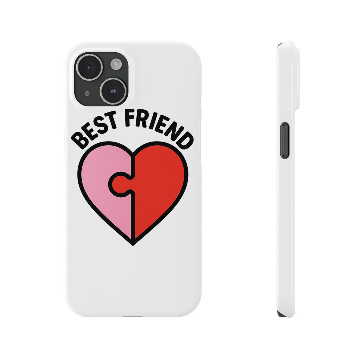Best Friend Phone Case Set Puzzle Heart Matching BFF Gifts for Besties Friendship Phone Cases Cute Teen Gift for Her