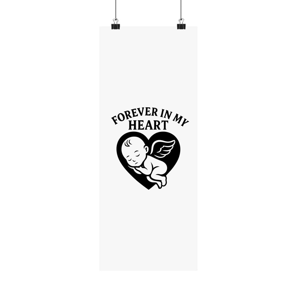 Pregnancy Loss Memorial Poster, Miscarriage Remembrance Gift, Infant Loss Sympathy, Forever in My Heart Print, Angel Baby Keepsake