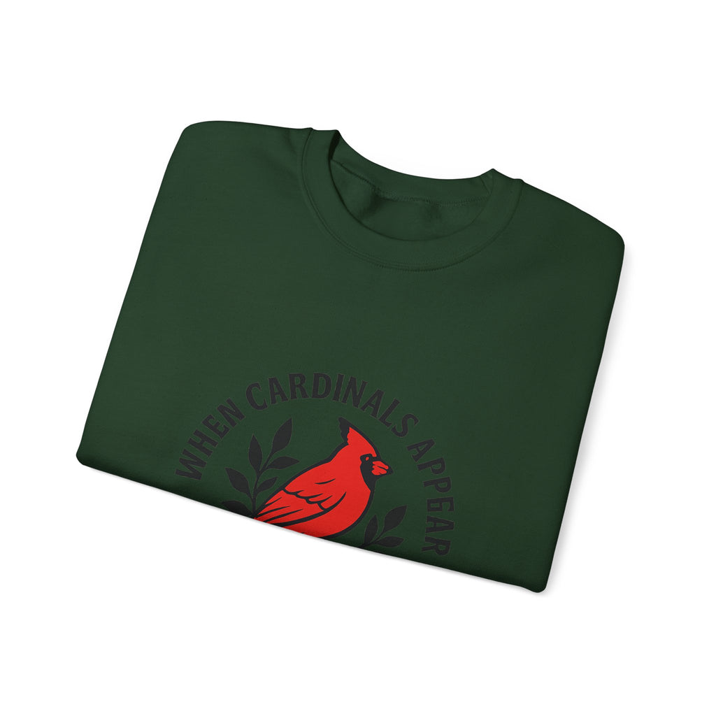 Cardinal Memorial Sweatshirt When Cardinals Appear Loved Ones Are Near Grief Gift Loss of Loved One Remembrance Sympathy Comfort