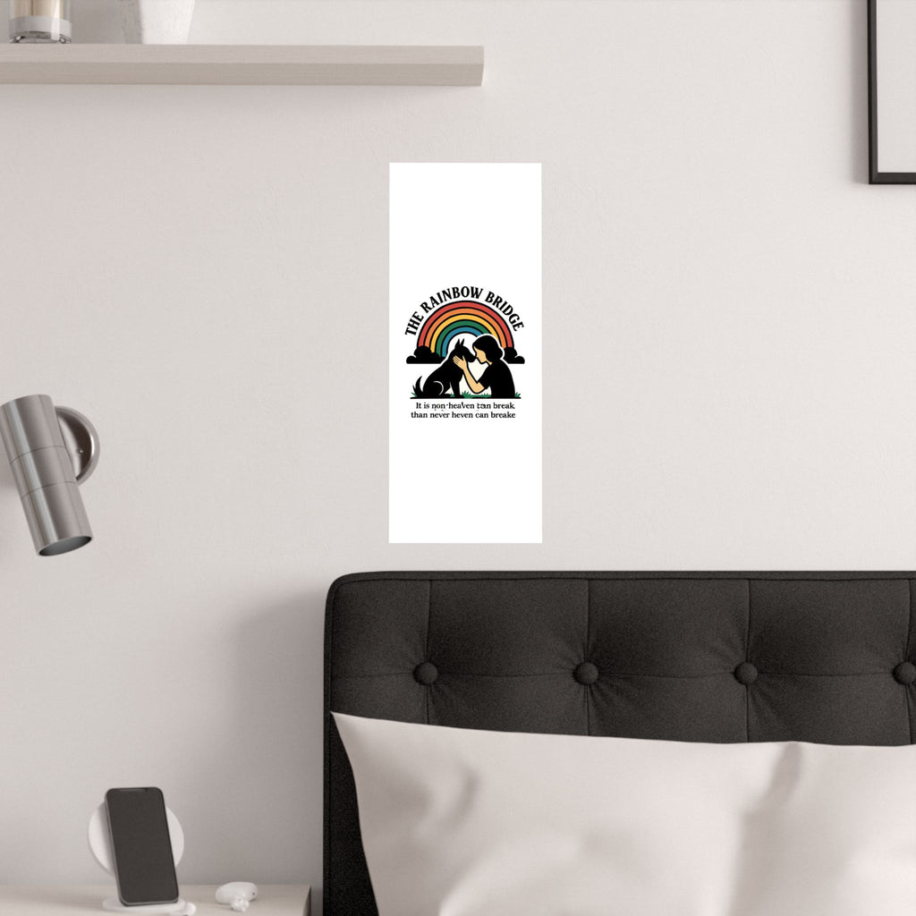 Rainbow Bridge Pet Memorial Print, Pet Loss Sympathy Gift, Dog Cat Memorial Wall Art, Pet Remembrance Poem, Grieving Pet Owner Gift