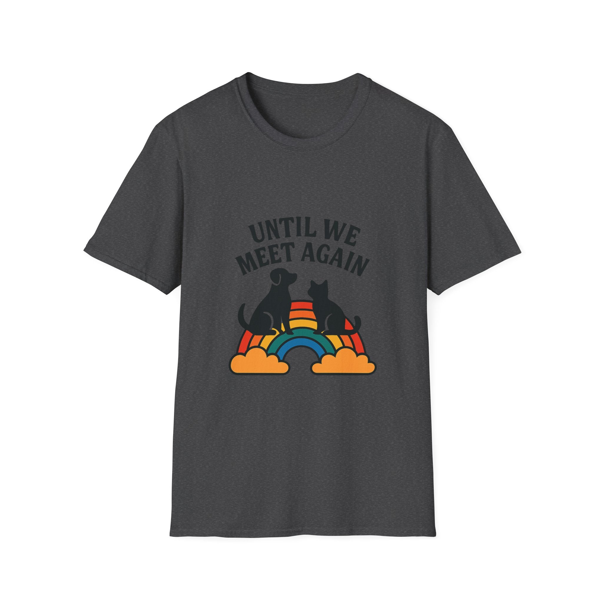 Rainbow Bridge Pet Memorial Shirt, Until We Meet Again Dog Cat Loss Gift, Pet Remembrance Tee, Sympathy Gift for Pet Loss Grief