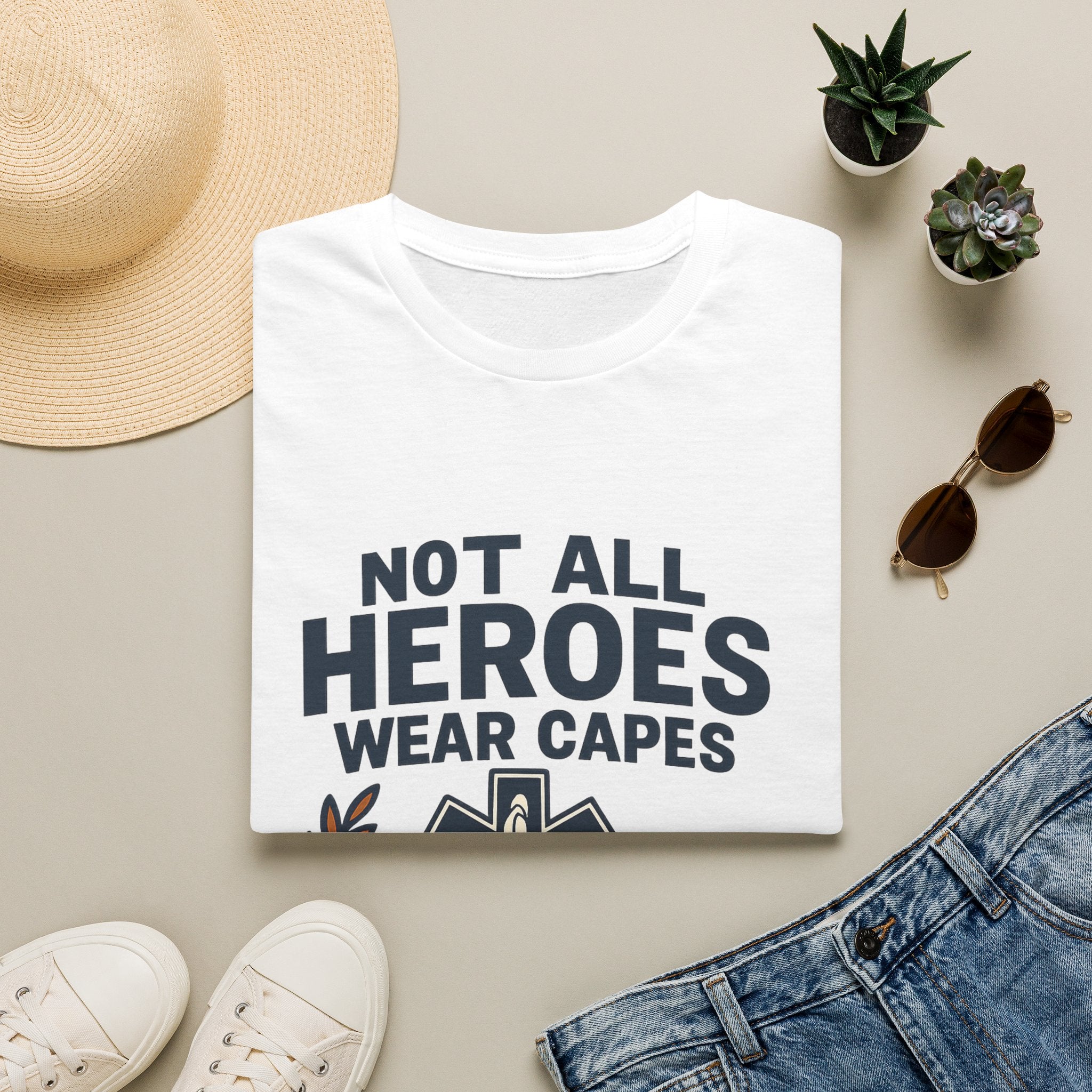 Not All Heroes Wear Capes Paramedic Shirt, EMS Appreciation Gift, Star of Life EMT Tshirt, Ambulance Driver Hero Shirt