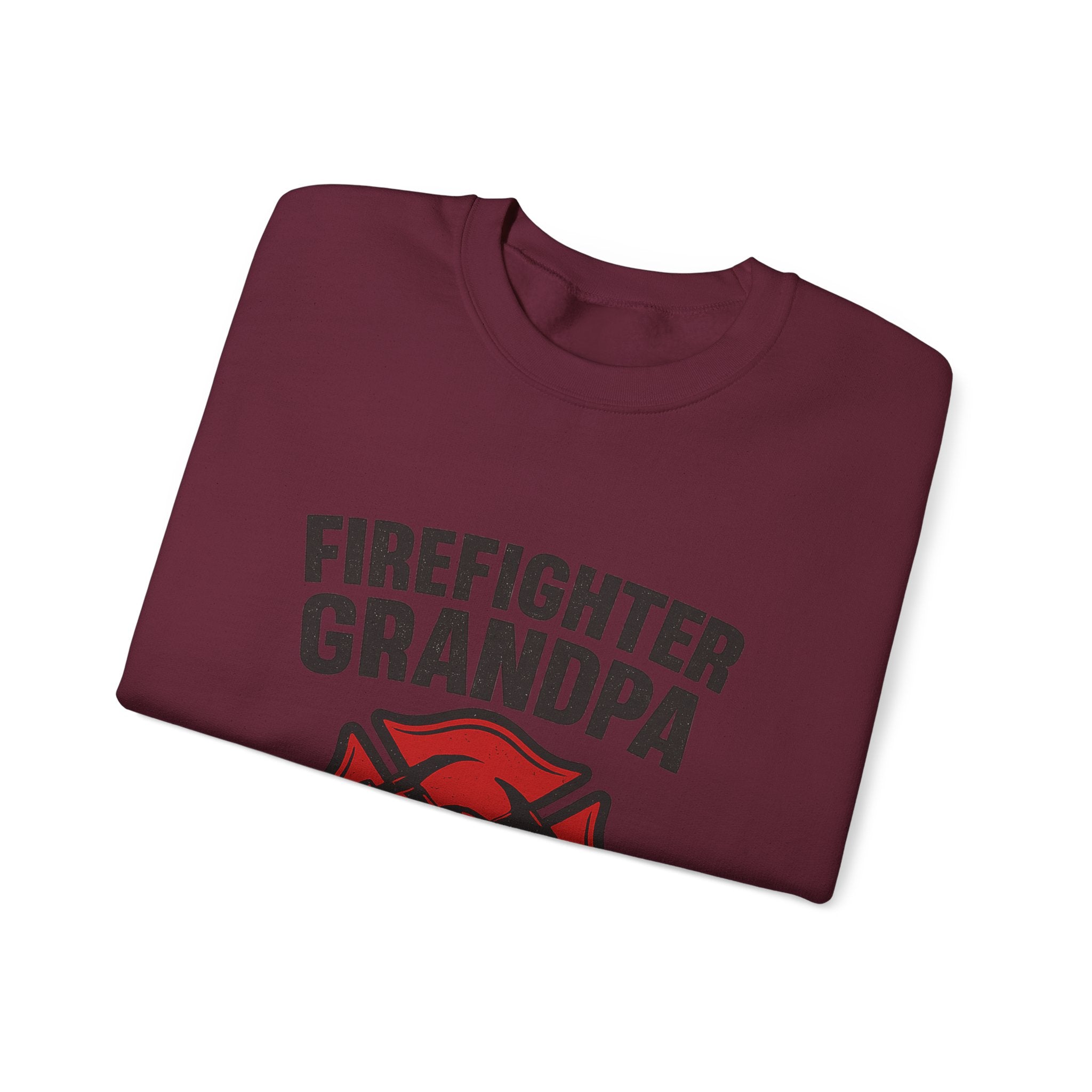 Firefighter Grandpa Sweatshirt My Hero Forever Gift Vintage Fire Station Badge Grandparents Day Fireman Grandfather Shirt
