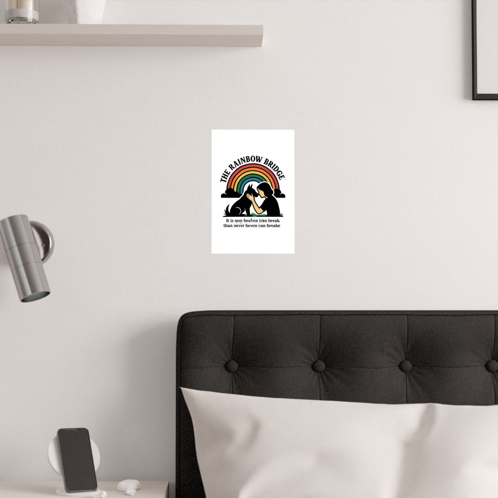 Rainbow Bridge Pet Memorial Print, Pet Loss Sympathy Gift, Dog Cat Memorial Wall Art, Pet Remembrance Poem, Grieving Pet Owner Gift