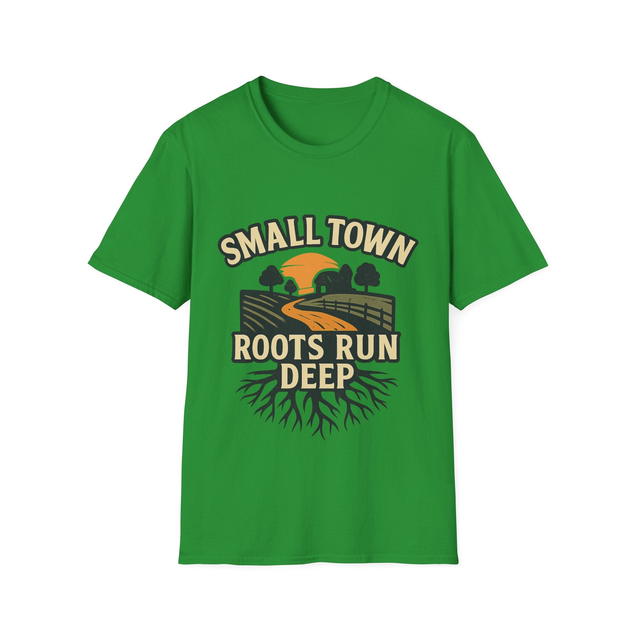 Small Town Roots Run Deep Shirt, Country Roads Graphic Tee, Rural Pride T-Shirt, Farmhouse Style Clothing, Country Lifestyle Gift