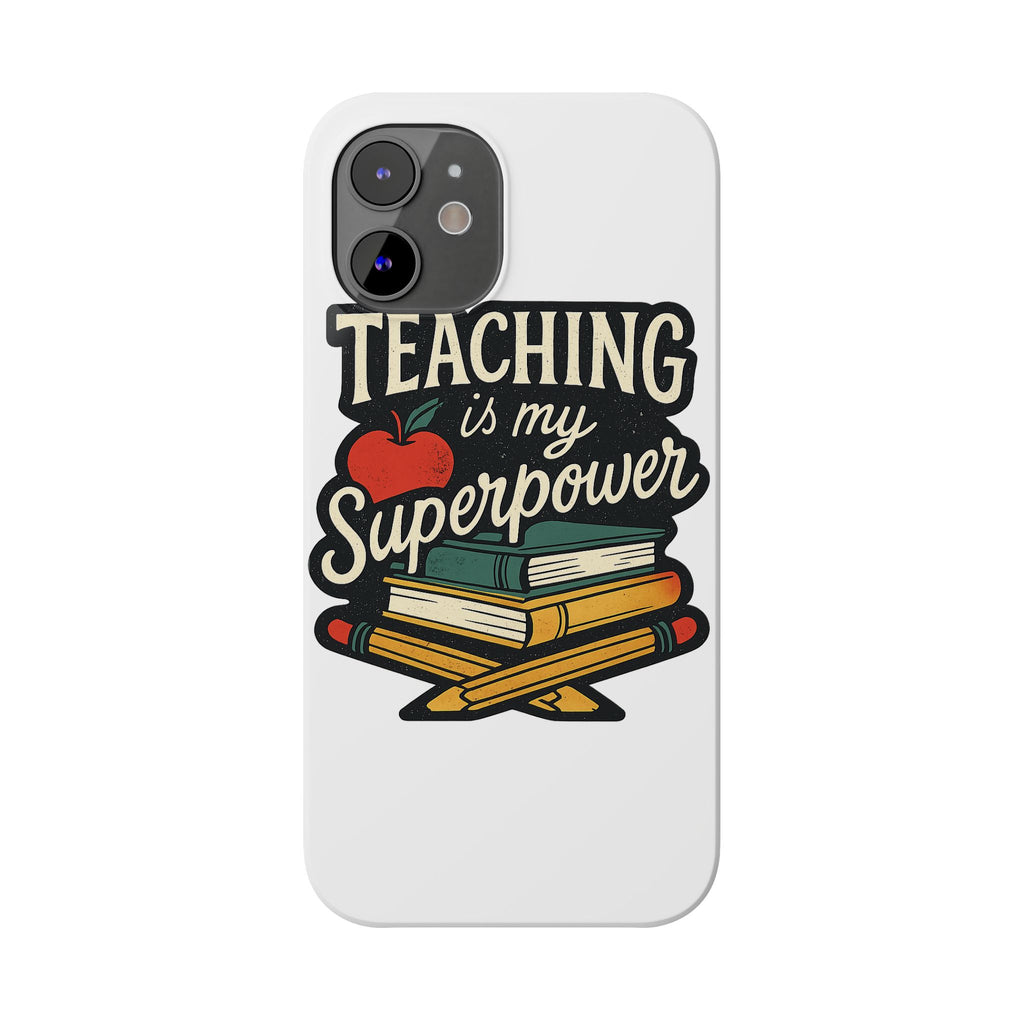 Teaching is My Superpower Phone Case Teacher Gift Appreciation Educator Hero Apple Books Chalk Classroom Decor