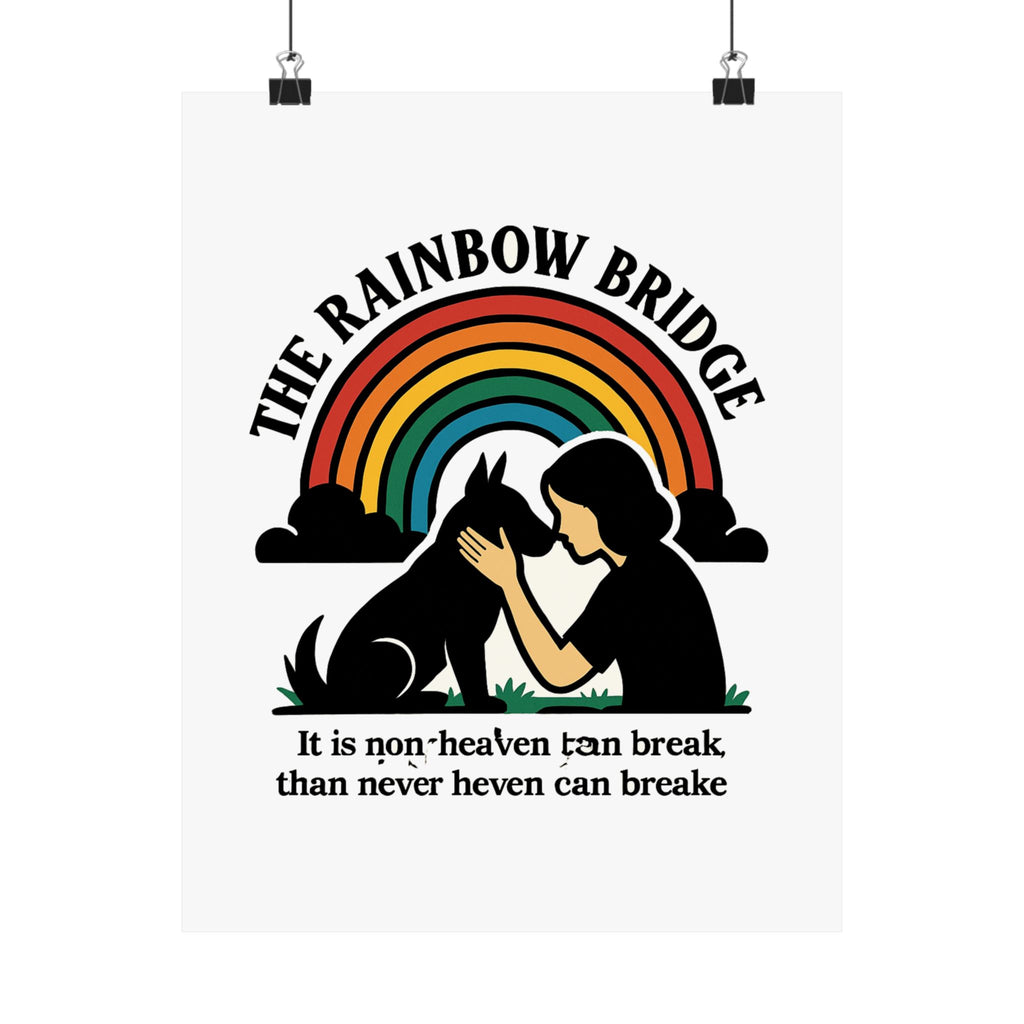 Rainbow Bridge Pet Memorial Print, Pet Loss Sympathy Gift, Dog Cat Memorial Wall Art, Pet Remembrance Poem, Grieving Pet Owner Gift