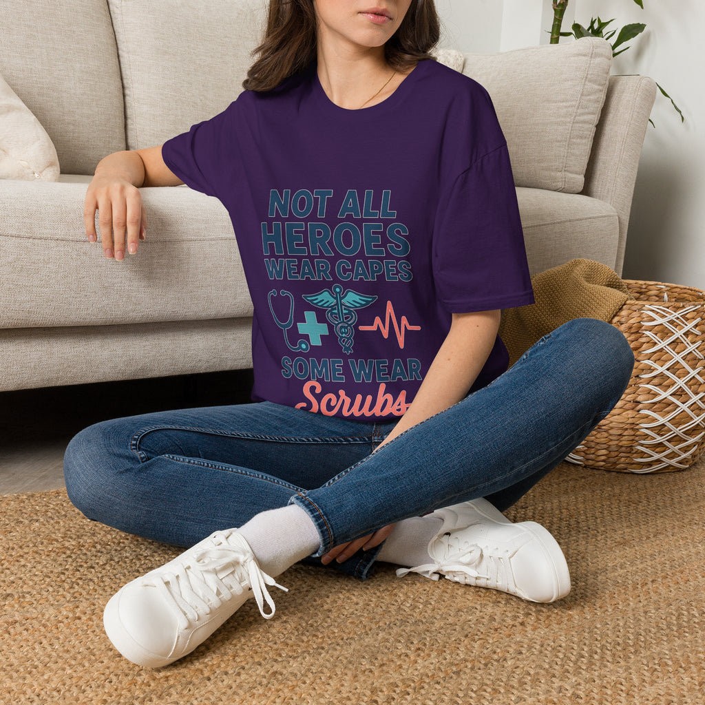 Not All Heroes Wear Capes Some Wear Scrubs Nurse Shirt, Nurse Appreciation Week Gift, Nurse Thank You Tee, Medical Worker Hero