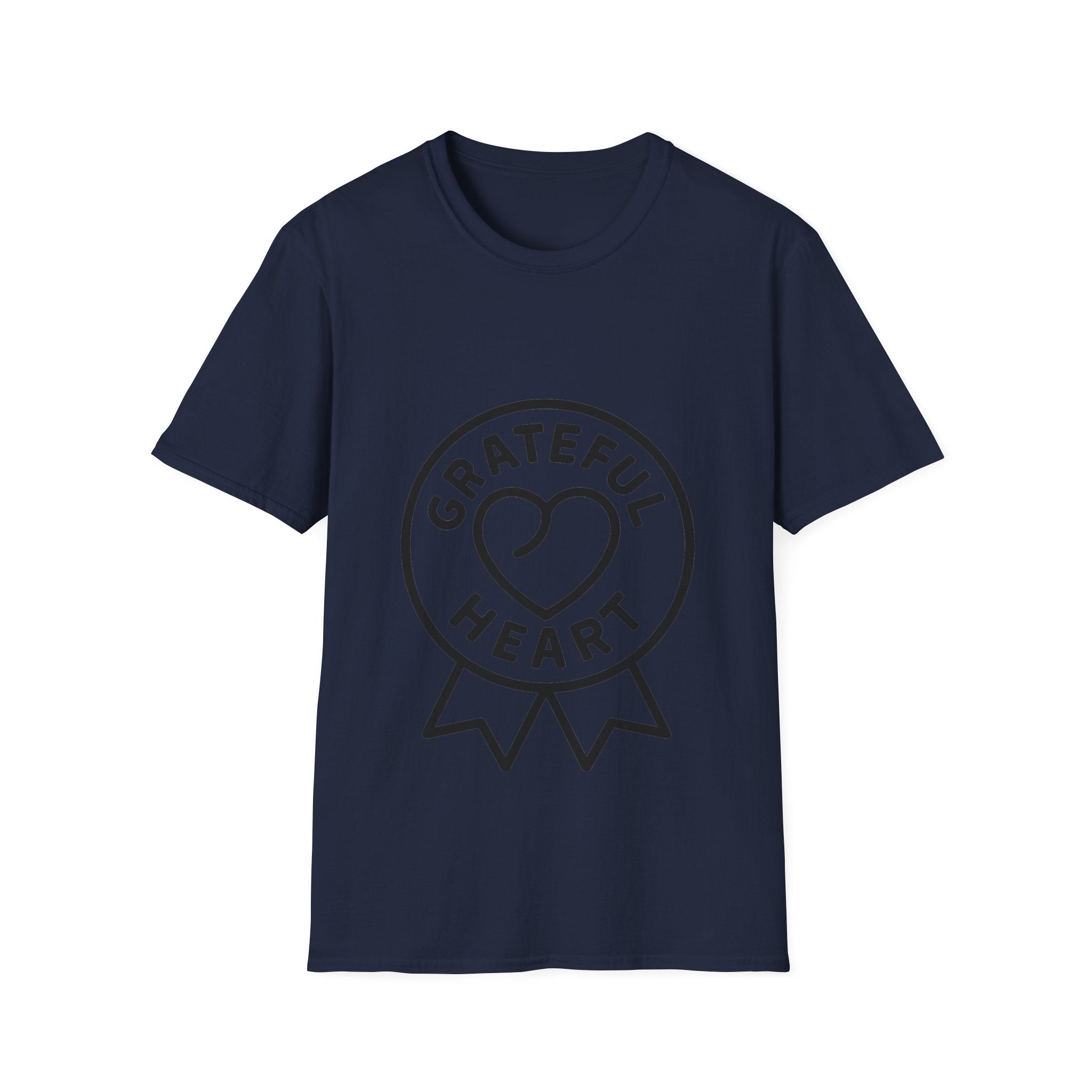 Grateful Heart T-Shirt, Minimalist Line Art Gratitude Shirt, Wellness Tee, Mindfulness Gift, Positive Affirmation Clothing