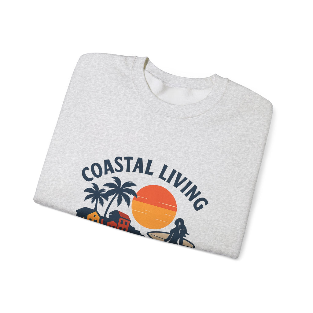Beach Town Sunset Sweatshirt Coastal Living Salt Air Sun-Kissed Hair Ocean Vibes Vacation Gift Nautical Crewneck Surfer Beach Lover
