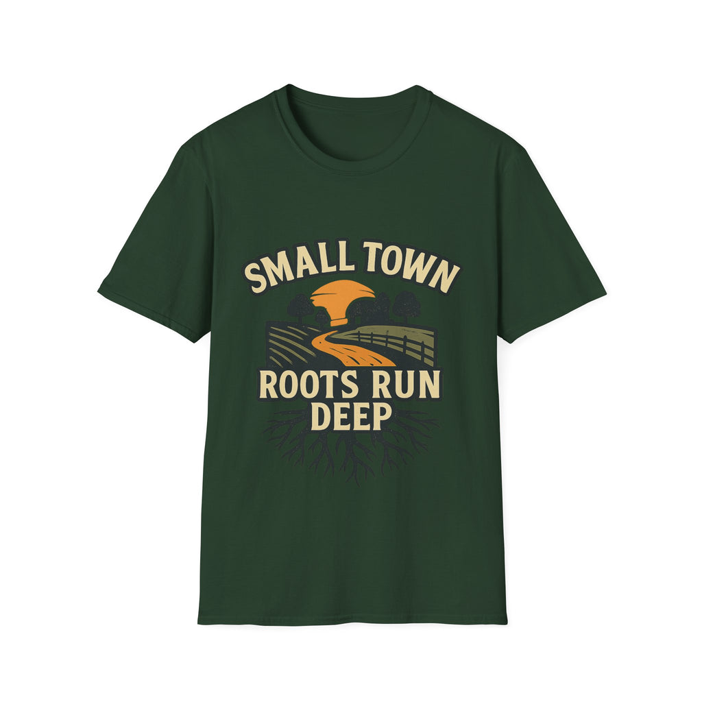Small Town Roots Run Deep Shirt, Country Roads Graphic Tee, Rural Pride T-Shirt, Farmhouse Style Clothing, Country Lifestyle Gift