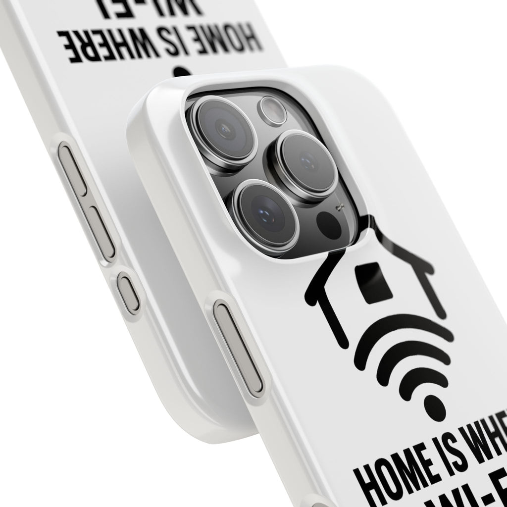 Home Is Where WiFi Connects Phone Case Funny Millennial Gift Tech Lover Housewarming Present Modern Minimalist Humor Gift