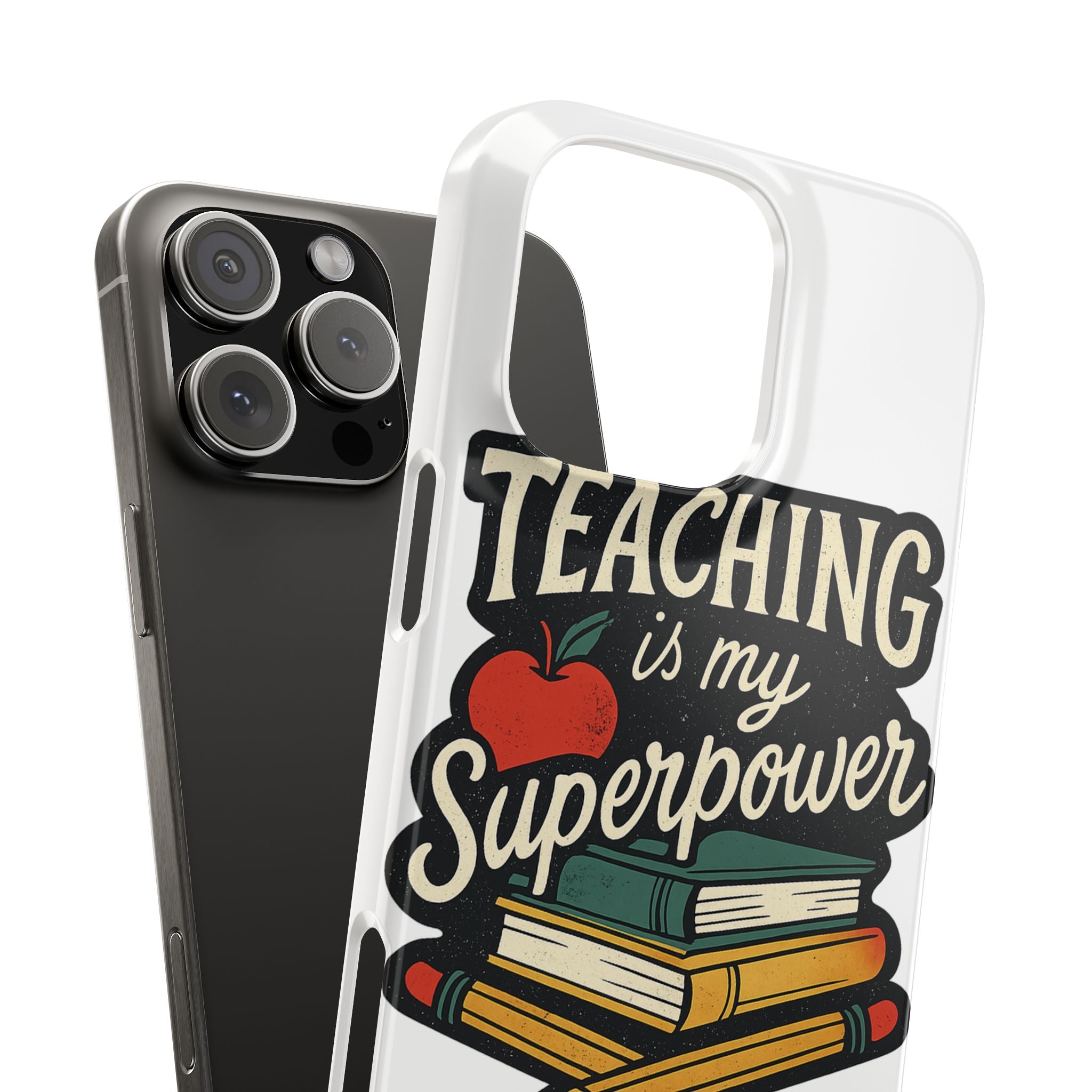 Teaching is My Superpower Phone Case Teacher Gift Appreciation Educator Hero Apple Books Chalk Classroom Decor