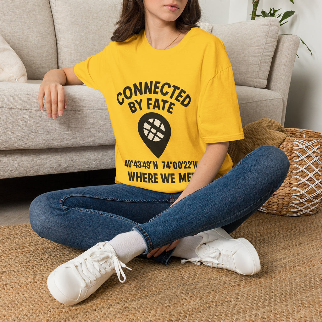 Best Friend Coordinates Shirt | Matching BFF Tees Where We Met | Friendship Day Gift | Connected By Fate | Personalized Location