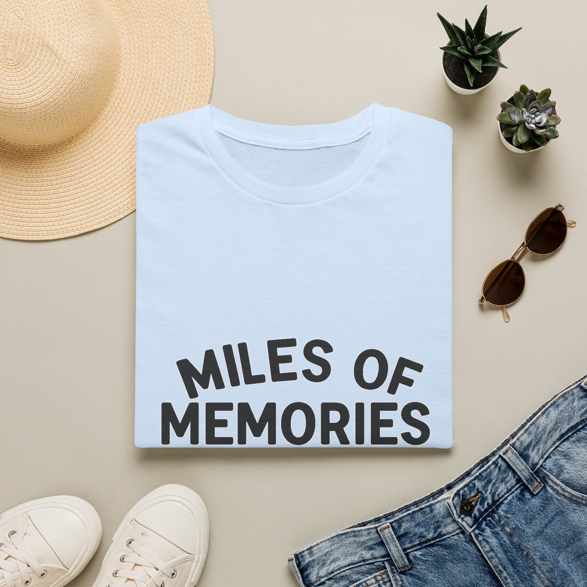 Personalized Anniversary Shirt for Couples | Miles of Memories Custom Odometer Tee | Romantic Travel Gift with Coordinates & Names