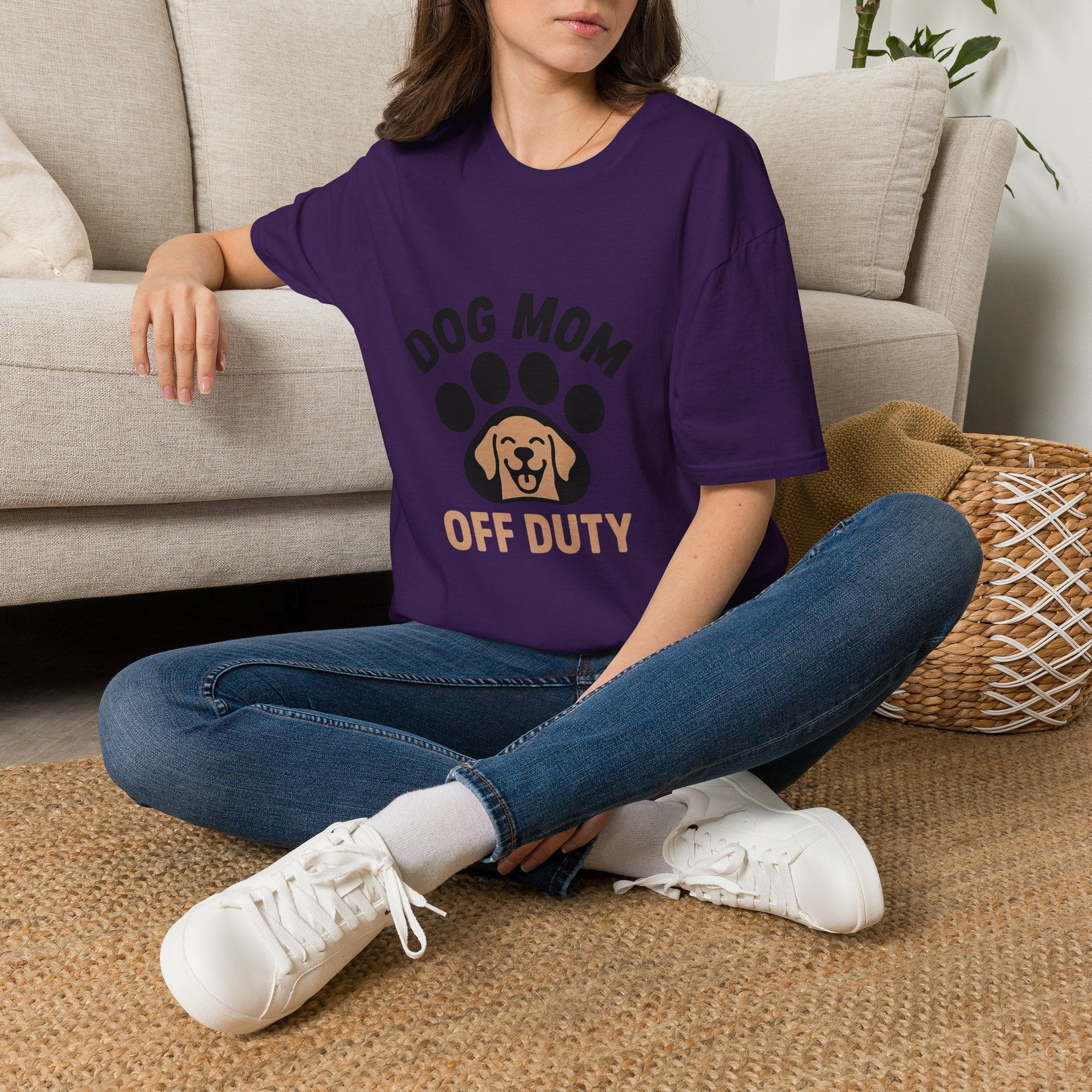 Dog Mom Off Duty Shirt, Dog Lover Gift, Paw Print T-Shirt, Dog Mom Tee, Funny Dog Owner Shirt, Dog Mama Clothing, Pet Parent