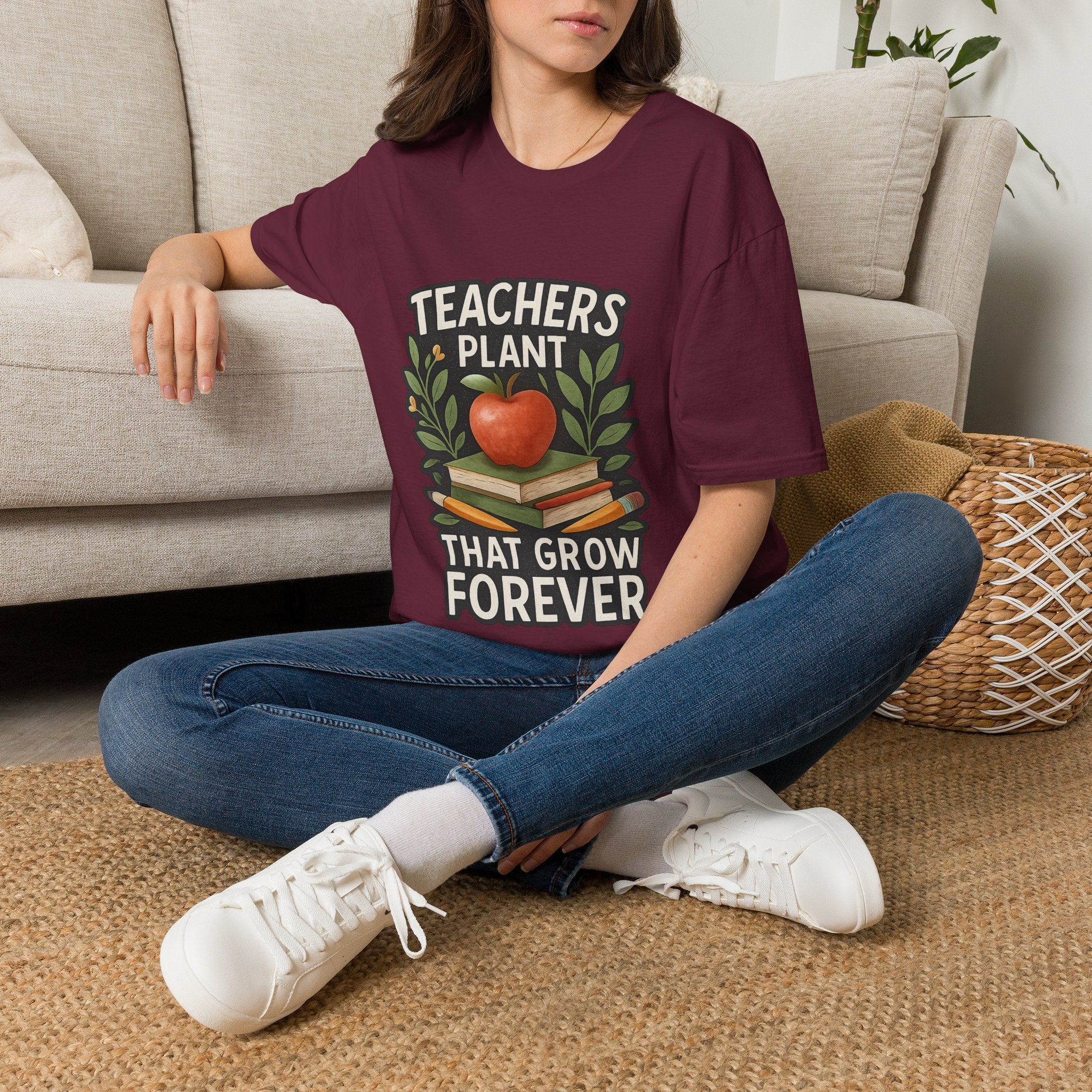 Teacher Appreciation Shirt Teachers Plant Seeds That Grow Forever Tee Gift for Teacher Watercolor Botanical Thank You Teacher Tshirt
