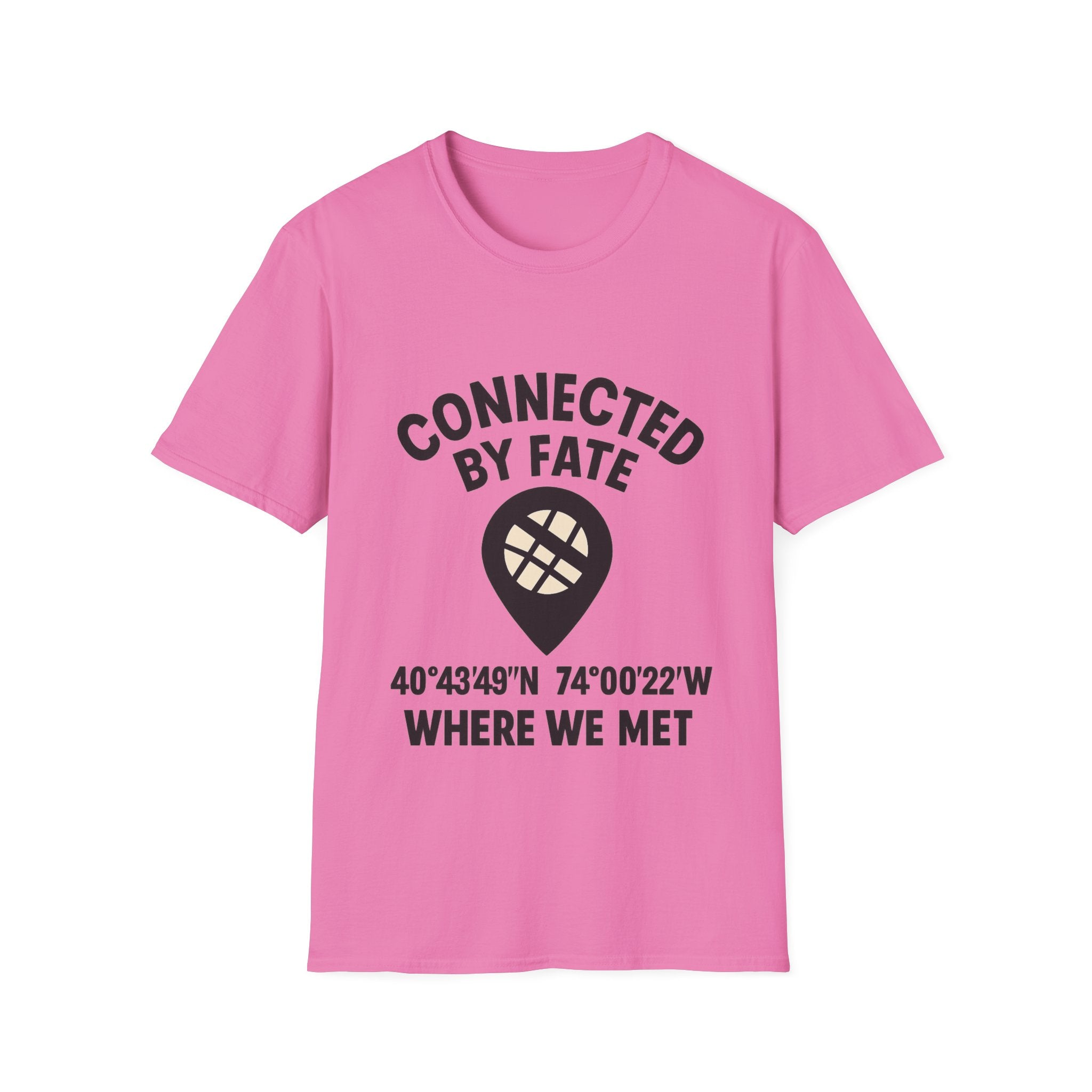 Best Friend Coordinates Shirt | Matching BFF Tees Where We Met | Friendship Day Gift | Connected By Fate | Personalized Location