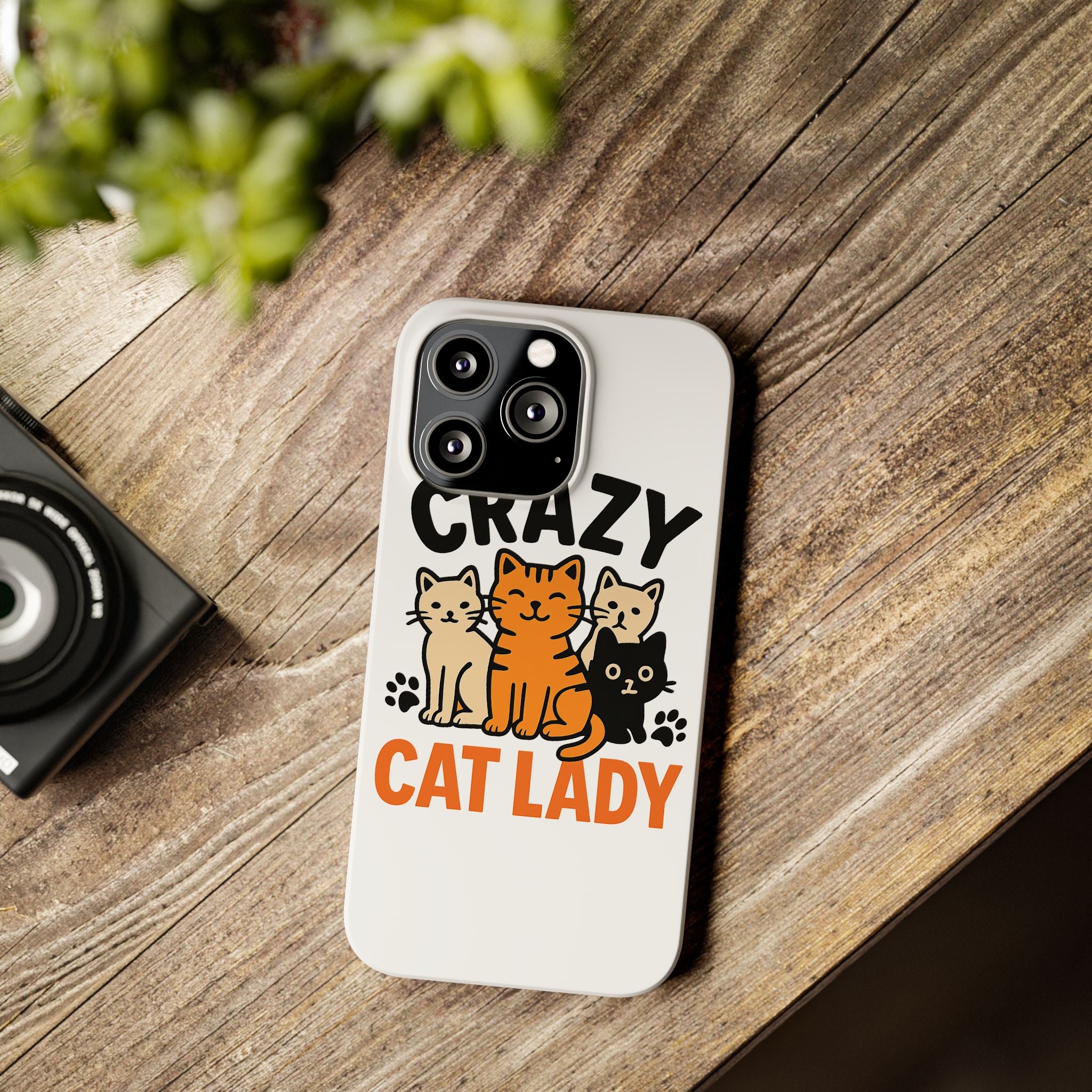 Crazy Cat Lady Phone Case, Funny Cat Lover Gift, Cat Mom Phone Case, Cat Lady Birthday Gift, Cute Cat Phone Case for Women