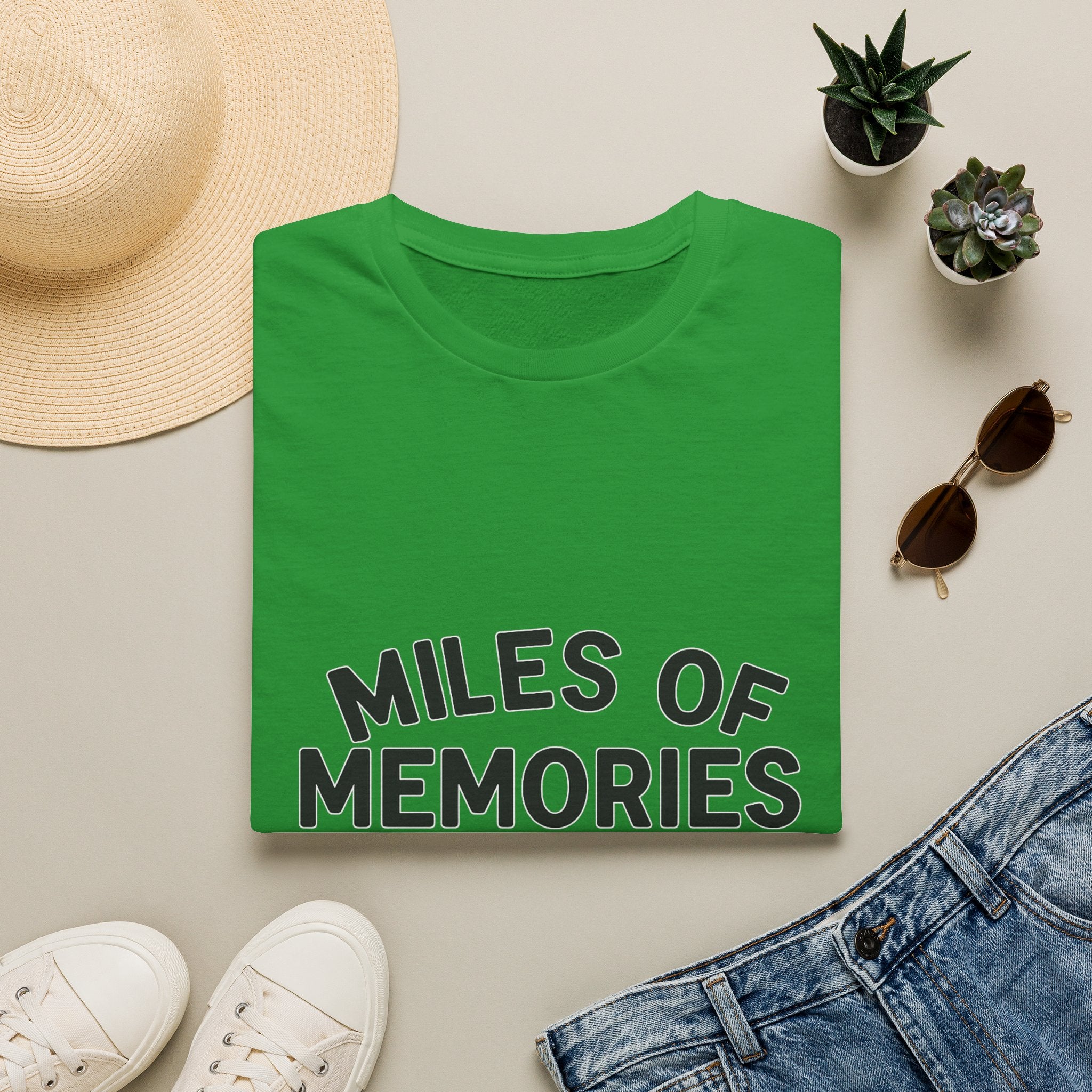 Personalized Anniversary Shirt for Couples | Miles of Memories Custom Odometer Tee | Romantic Travel Gift with Coordinates & Names