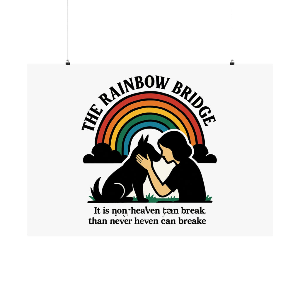 Rainbow Bridge Pet Memorial Print, Pet Loss Sympathy Gift, Dog Cat Memorial Wall Art, Pet Remembrance Poem, Grieving Pet Owner Gift