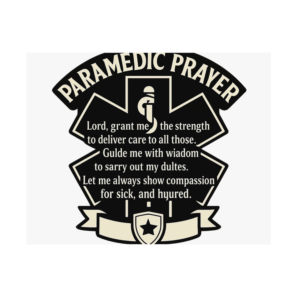 Paramedic Prayer Poster, EMS Gift, Star of Life Wall Art, Paramedic Graduation Gift, EMT Decor, First Responder Print, Thin White Line