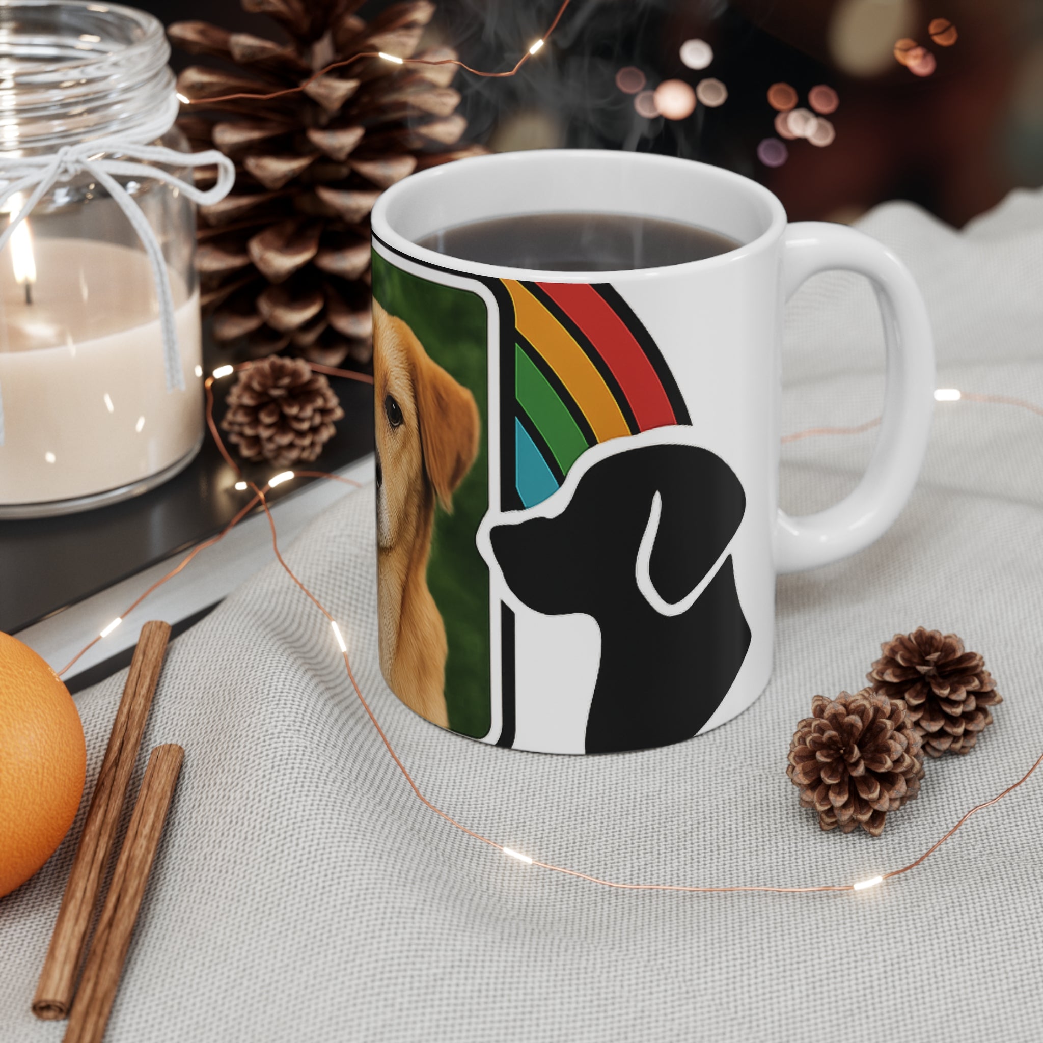 Pet Memorial Mug Custom Photo, Forever in My Heart Dog Cat Loss Gift, Personalized Rainbow Bridge Coffee Cup, Pet Remembrance Keepsake