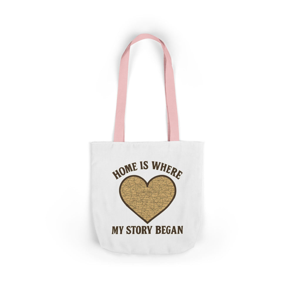 Home Is Where My Story Began Tote Bag Vintage Map Hometown Gift Moving Away Graduation Nostalgia Roots Pride Canvas Bag