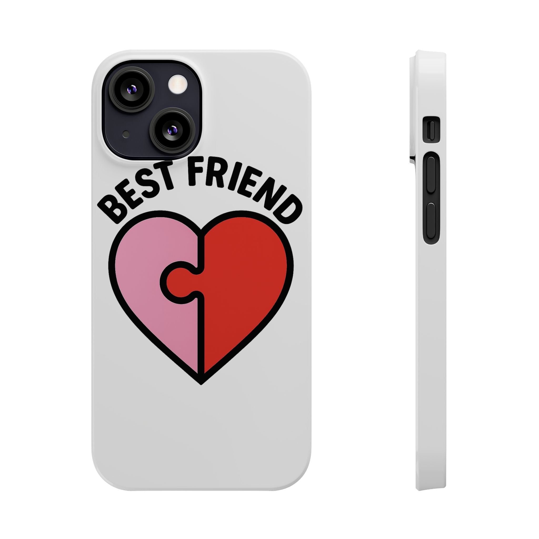 Best Friend Phone Case Set Puzzle Heart Matching BFF Gifts for Besties Friendship Phone Cases Cute Teen Gift for Her