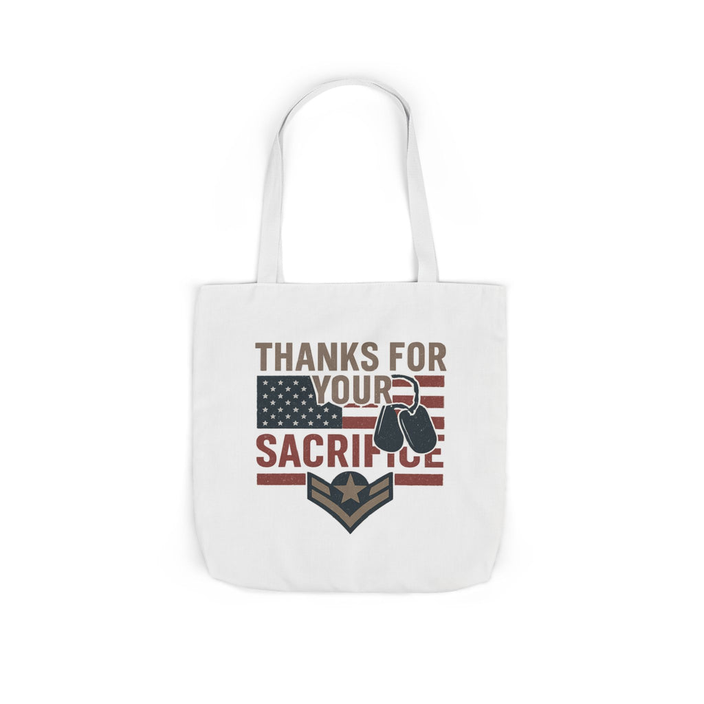 Thanks for Your Sacrifice Tote Bag Military Appreciation Gift Active Duty Service Member Honor Patriotic Gift USA Support Troops Bag
