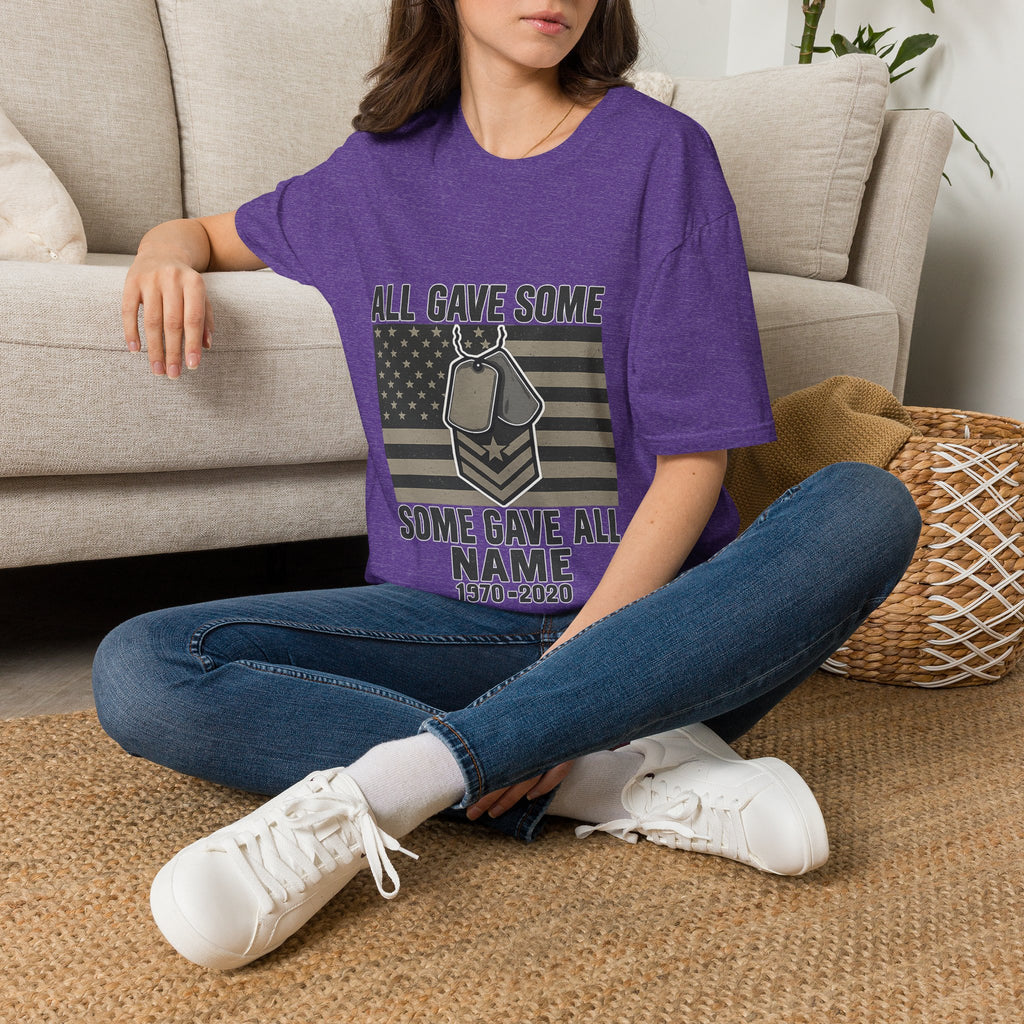 Custom Veteran Shirt | All Gave Some Some Gave All | Personalized Veterans Day Gift | Military Family Pride Tshirt with Name & Dates