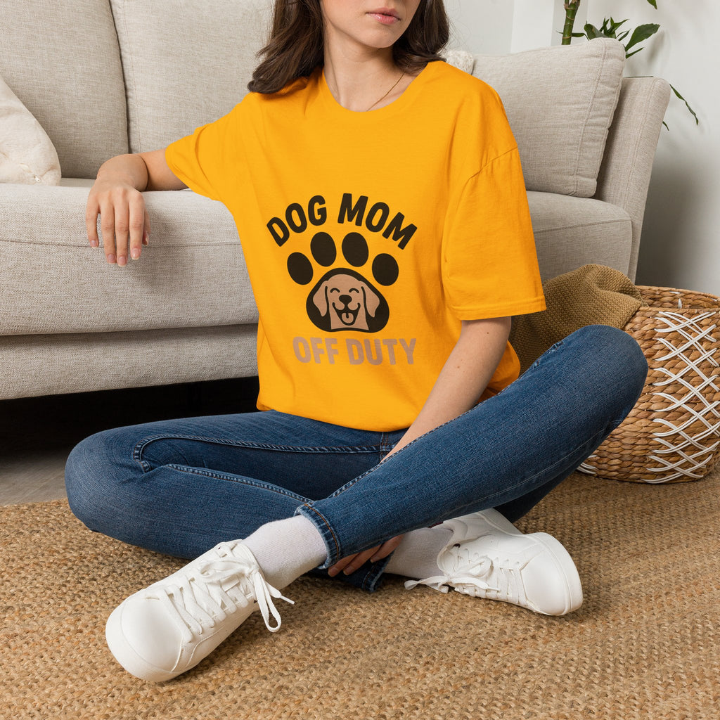 Dog Mom Off Duty Shirt, Dog Lover Gift, Paw Print T-Shirt, Dog Mom Tee, Funny Dog Owner Shirt, Dog Mama Clothing, Pet Parent