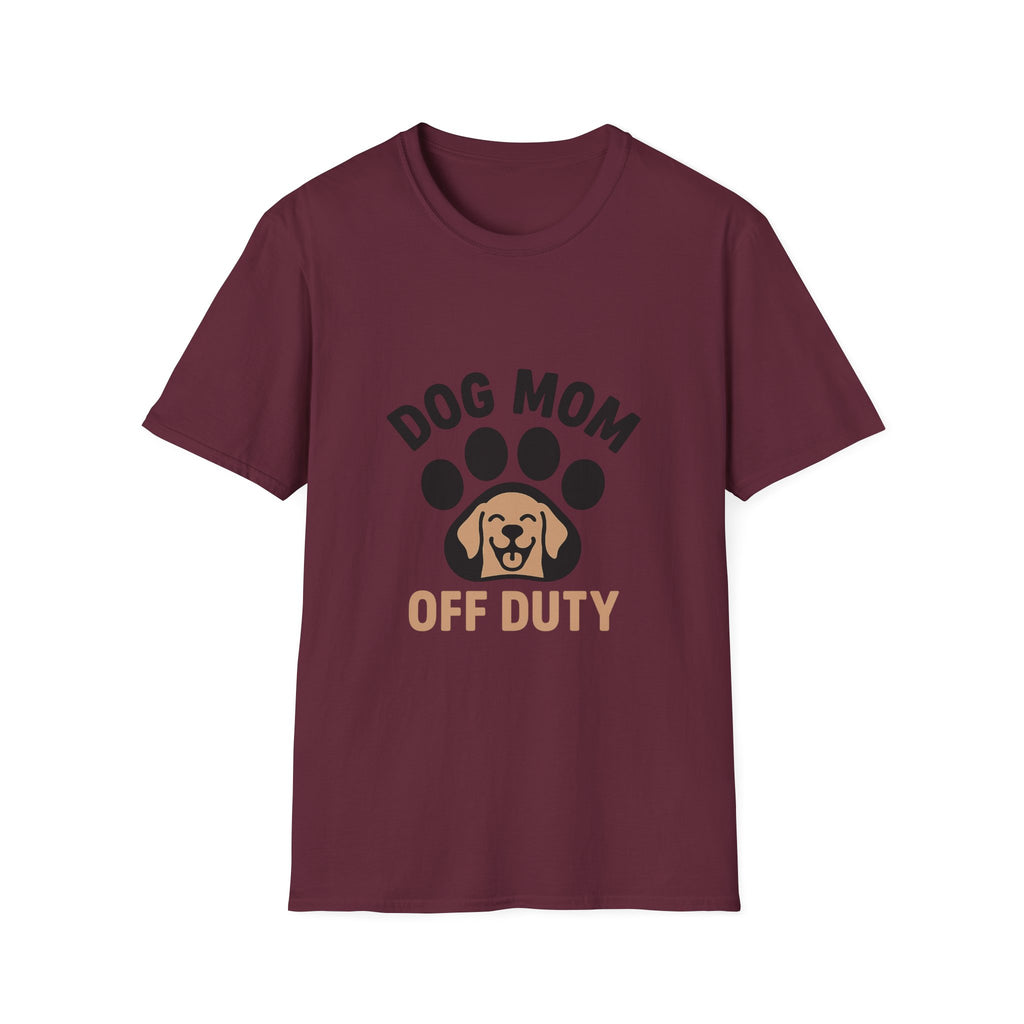 Dog Mom Off Duty Shirt, Dog Lover Gift, Paw Print T-Shirt, Dog Mom Tee, Funny Dog Owner Shirt, Dog Mama Clothing, Pet Parent