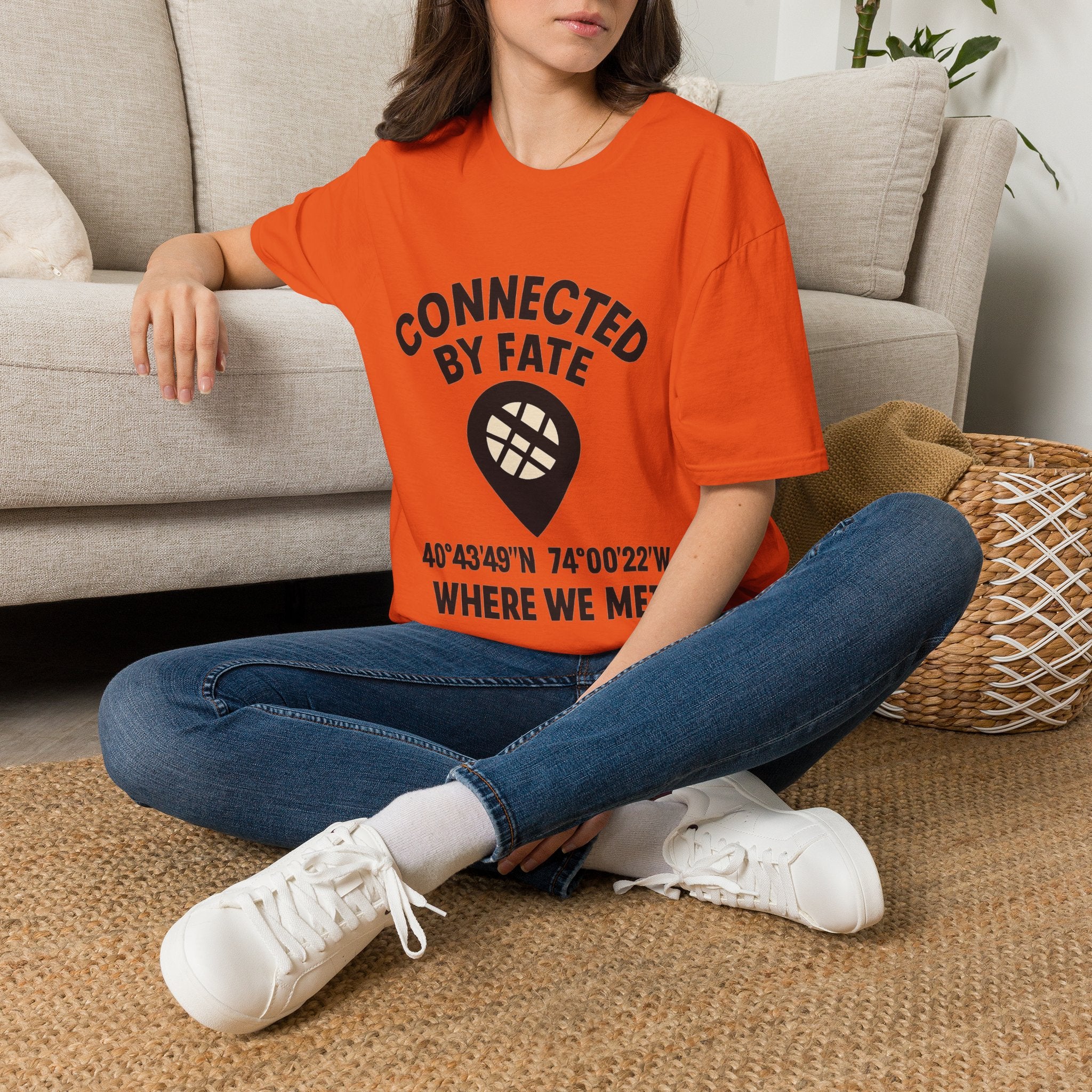 Best Friend Coordinates Shirt | Matching BFF Tees Where We Met | Friendship Day Gift | Connected By Fate | Personalized Location
