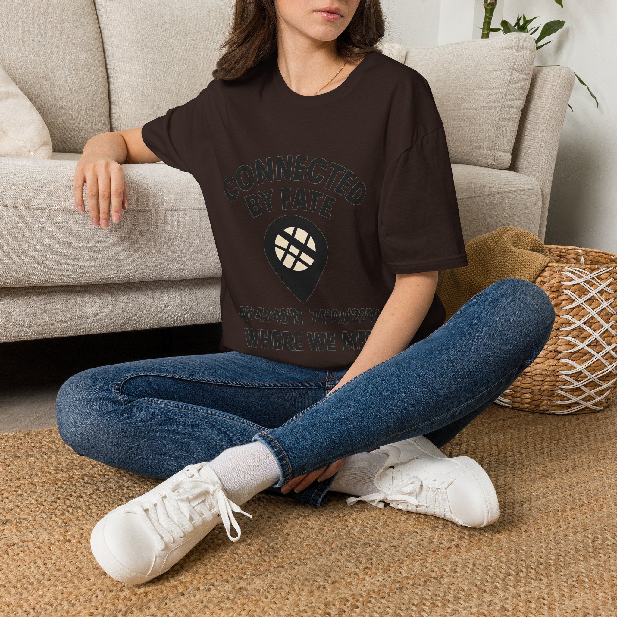 Best Friend Coordinates Shirt | Matching BFF Tees Where We Met | Friendship Day Gift | Connected By Fate | Personalized Location