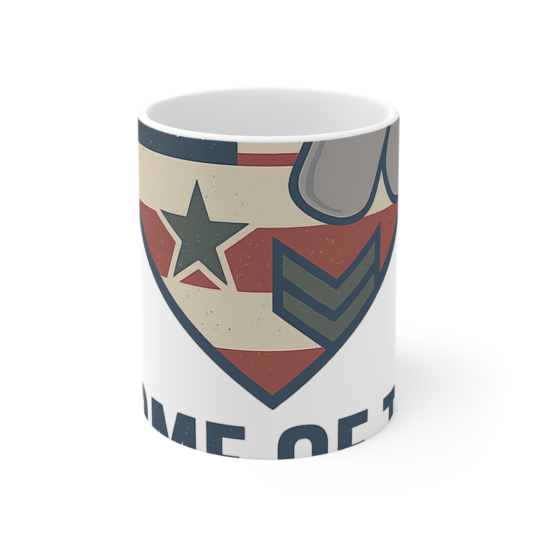 Military Family Coffee Mug Home of the Brave Gift for Army Navy Spouse Patriotic Heart Flag Veteran Support Cup Deployment Gift