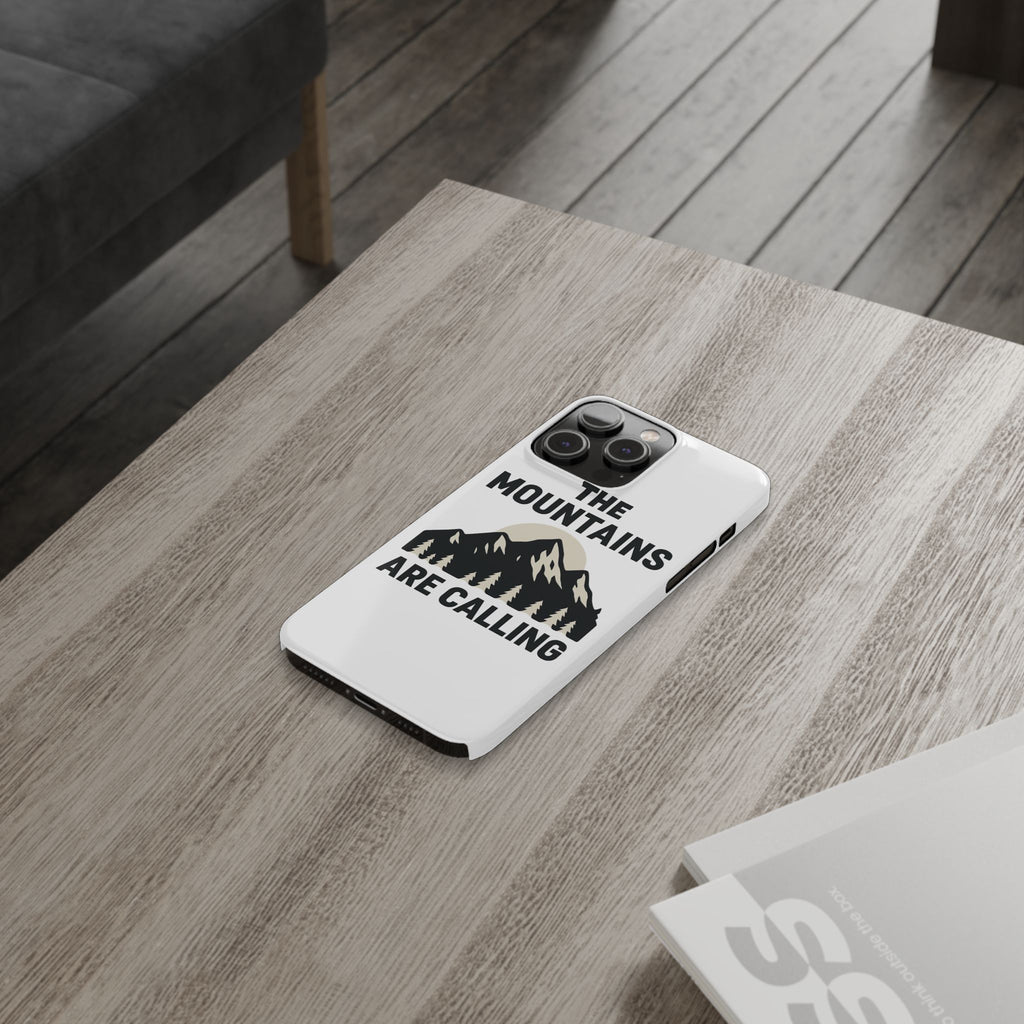 Mountains Are Calling Phone Case, Minimalist Mountain Range Silhouette, Nature Lover Gift, Hiker Adventure Outdoor Enthusiast