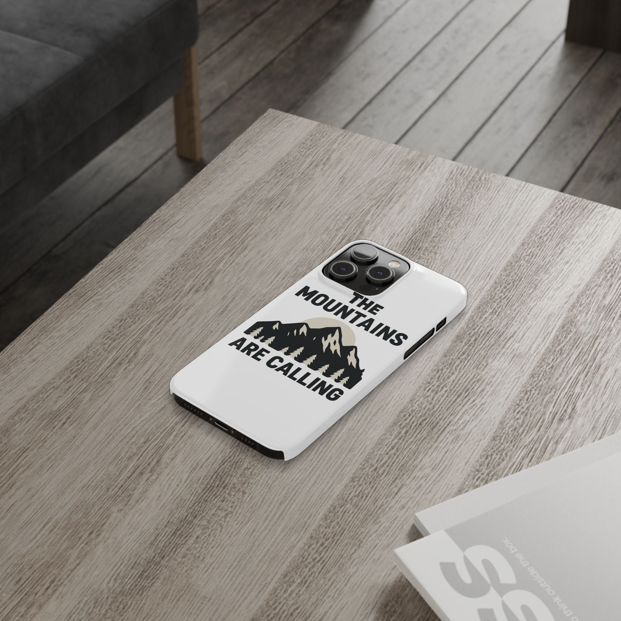 Mountains Are Calling Phone Case, Minimalist Mountain Range Silhouette, Nature Lover Gift, Hiker Adventure Outdoor Enthusiast