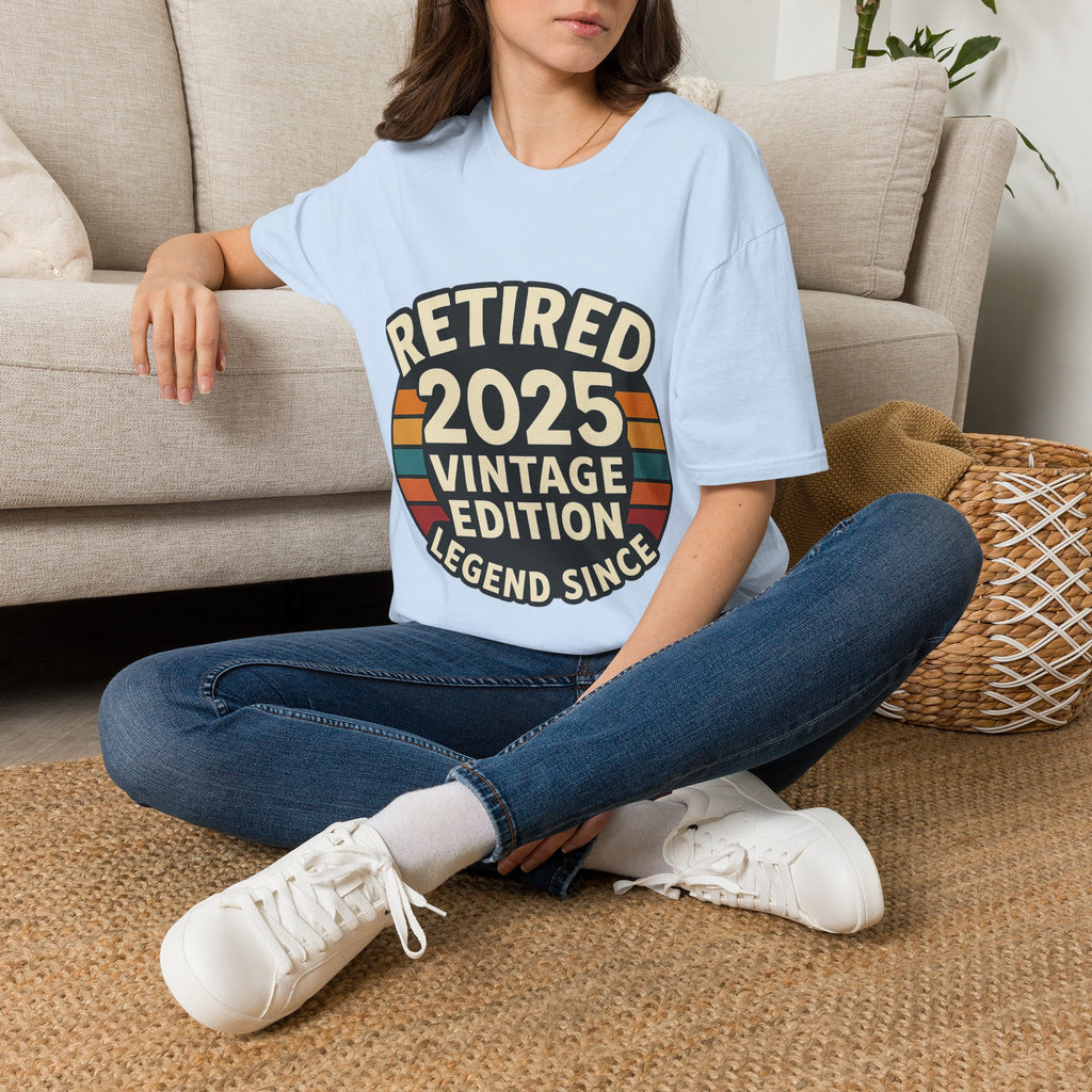 Retired 2025 Vintage Edition T-Shirt, Retirement Gift for Coworker Dad Grandpa, Funny Retirement Party Shirt, Legend Since 2025