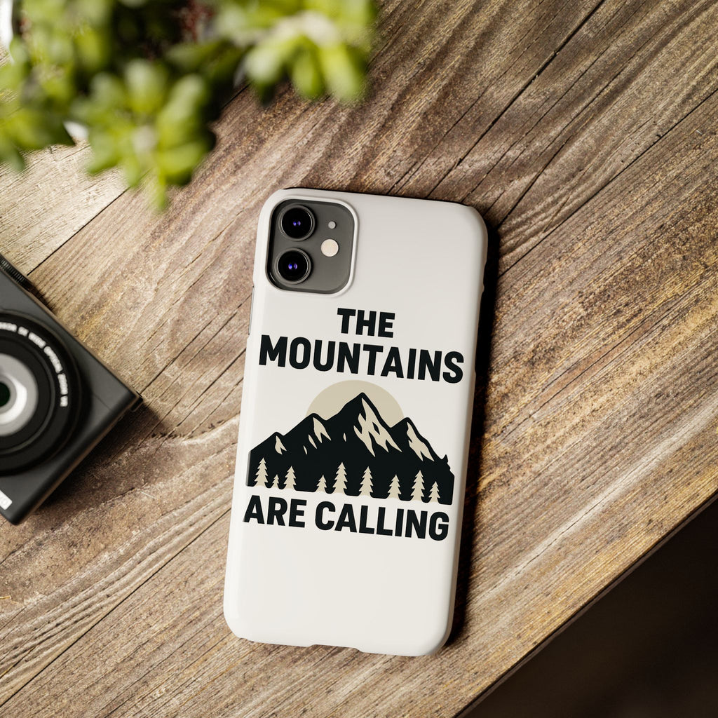 Mountains Are Calling Phone Case, Minimalist Mountain Range Silhouette, Nature Lover Gift, Hiker Adventure Outdoor Enthusiast