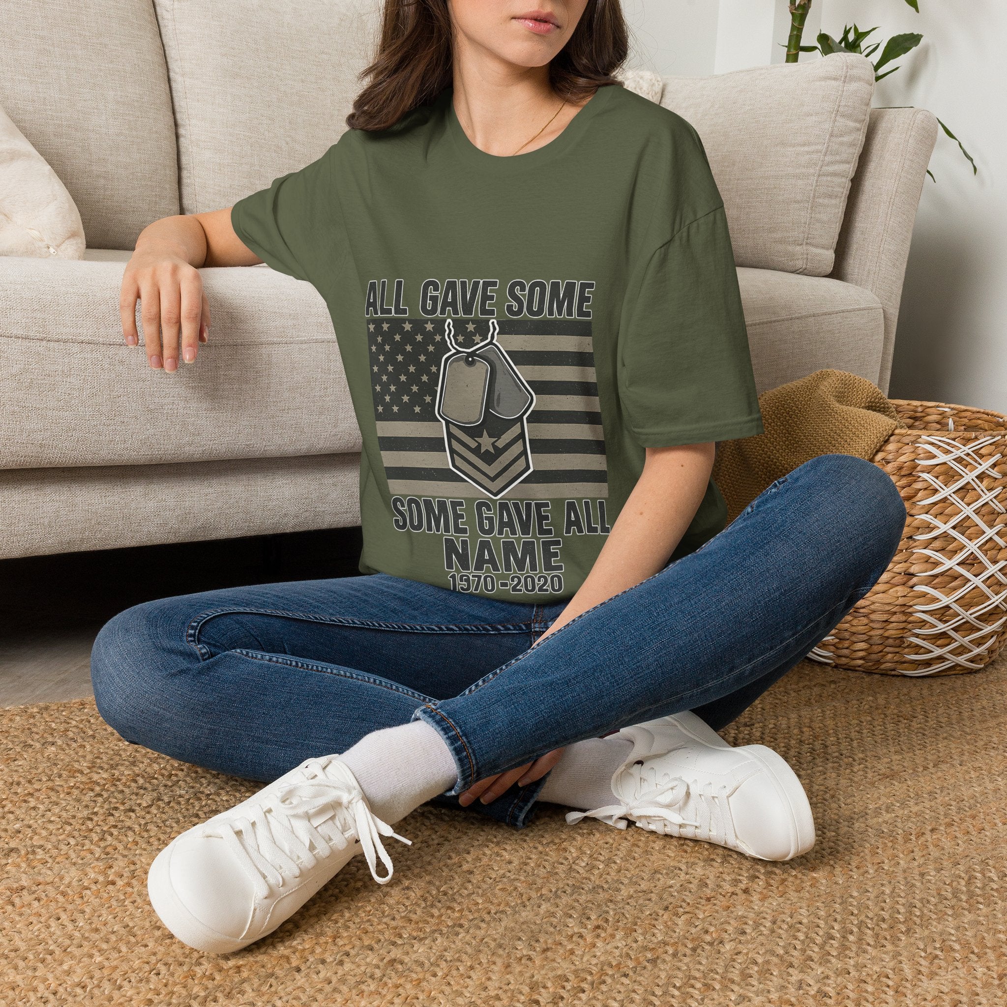 Custom Veteran Shirt | All Gave Some Some Gave All | Personalized Veterans Day Gift | Military Family Pride Tshirt with Name & Dates