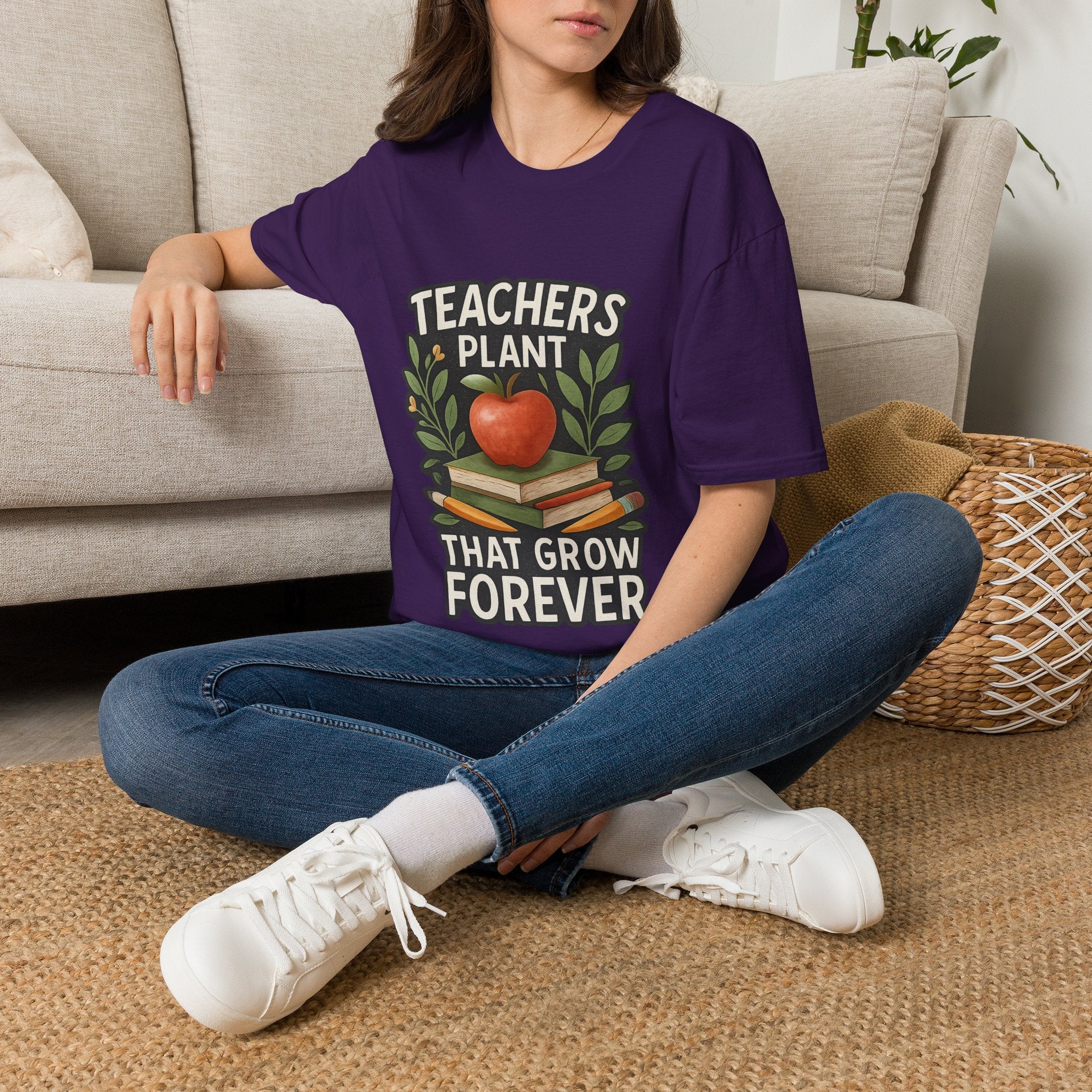 Teacher Appreciation Shirt Teachers Plant Seeds That Grow Forever Tee Gift for Teacher Watercolor Botanical Thank You Teacher Tshirt