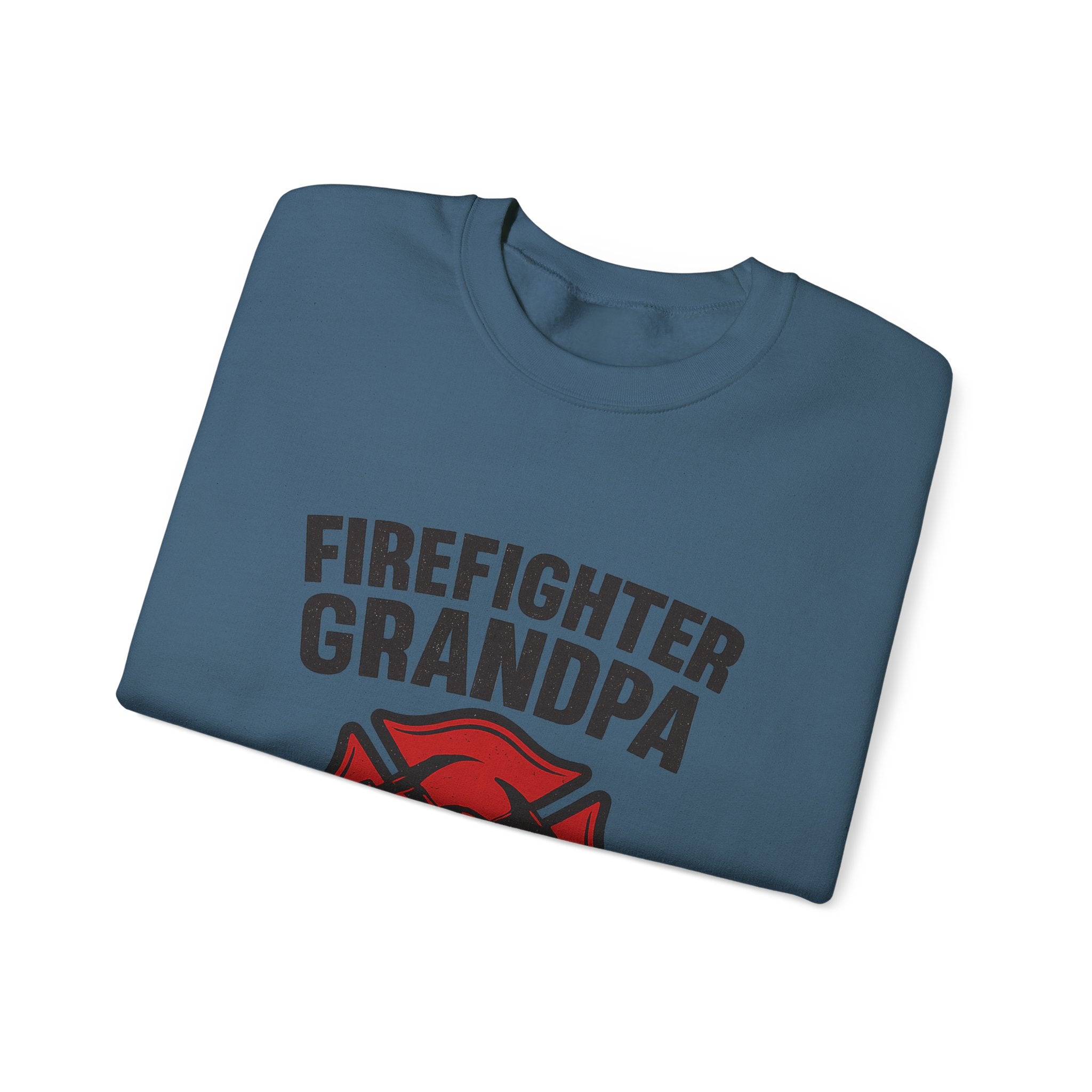 Firefighter Grandpa Sweatshirt My Hero Forever Gift Vintage Fire Station Badge Grandparents Day Fireman Grandfather Shirt