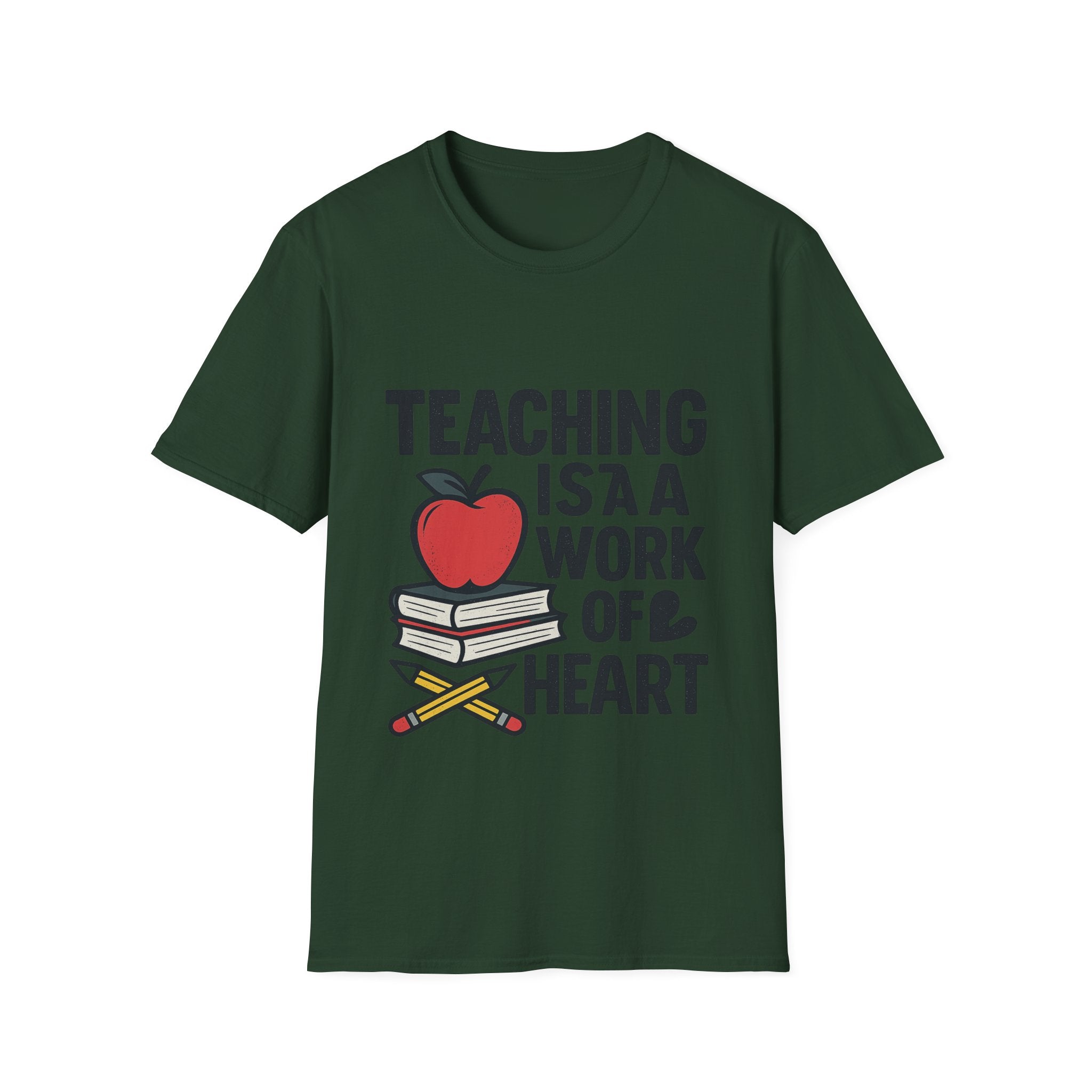 Teacher Appreciation Shirt, Teaching is a Work of Heart Tshirt, Teacher Gift, Educator Shirt, Teacher Week Gift, Apple Pencil Tee