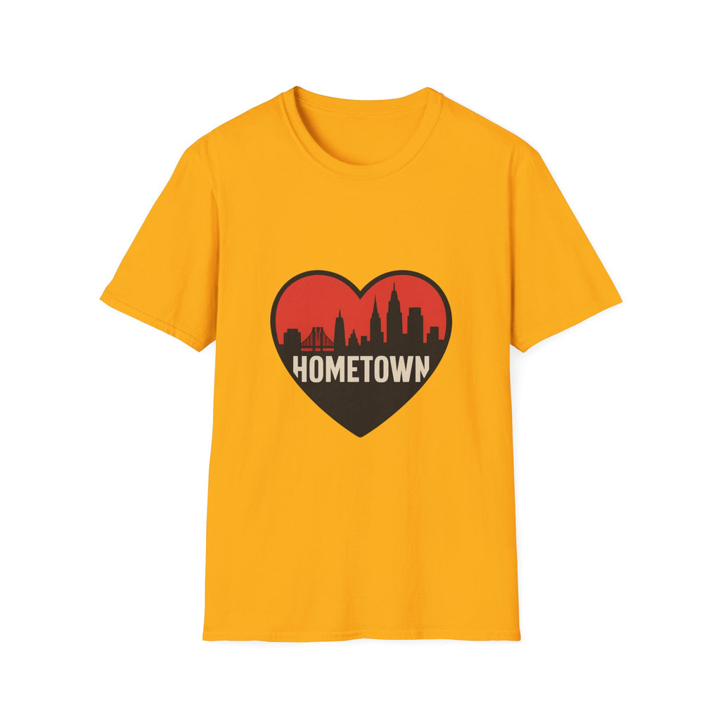 City Skyline Heart T-Shirt | Hometown Pride Tee | Urban City Lover Gift | NYC LA Chicago Shirt | Travel Souvenir Graphic Tee