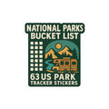 National Parks Bucket List Sticker Pack, 63 US Park Tracker Stickers, Adventure Travel Checklist, RV Camper Decals, Wanderlust Gift