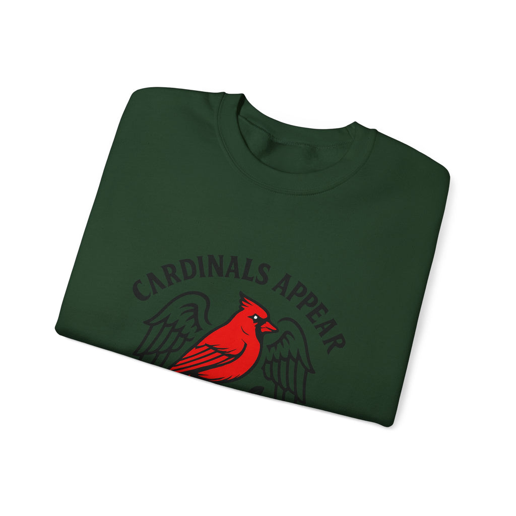 Cardinal Memorial Sweatshirt, Cardinals Appear When Angels Are Near, Sympathy Gift Loss of Loved One, Remembrance Comfort Shirt