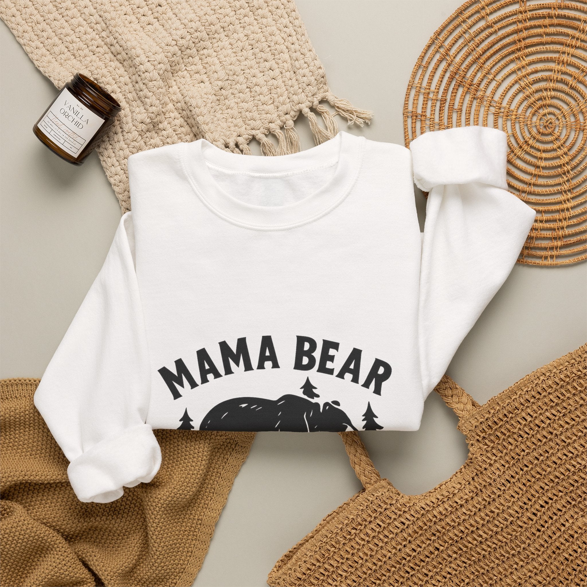 Mama Bear Sweatshirt with Cubs Birth Years, Mother's Day Gift for Mom, Woodland Mom Shirt, Gift from Kids, Mommy and Me Crewneck